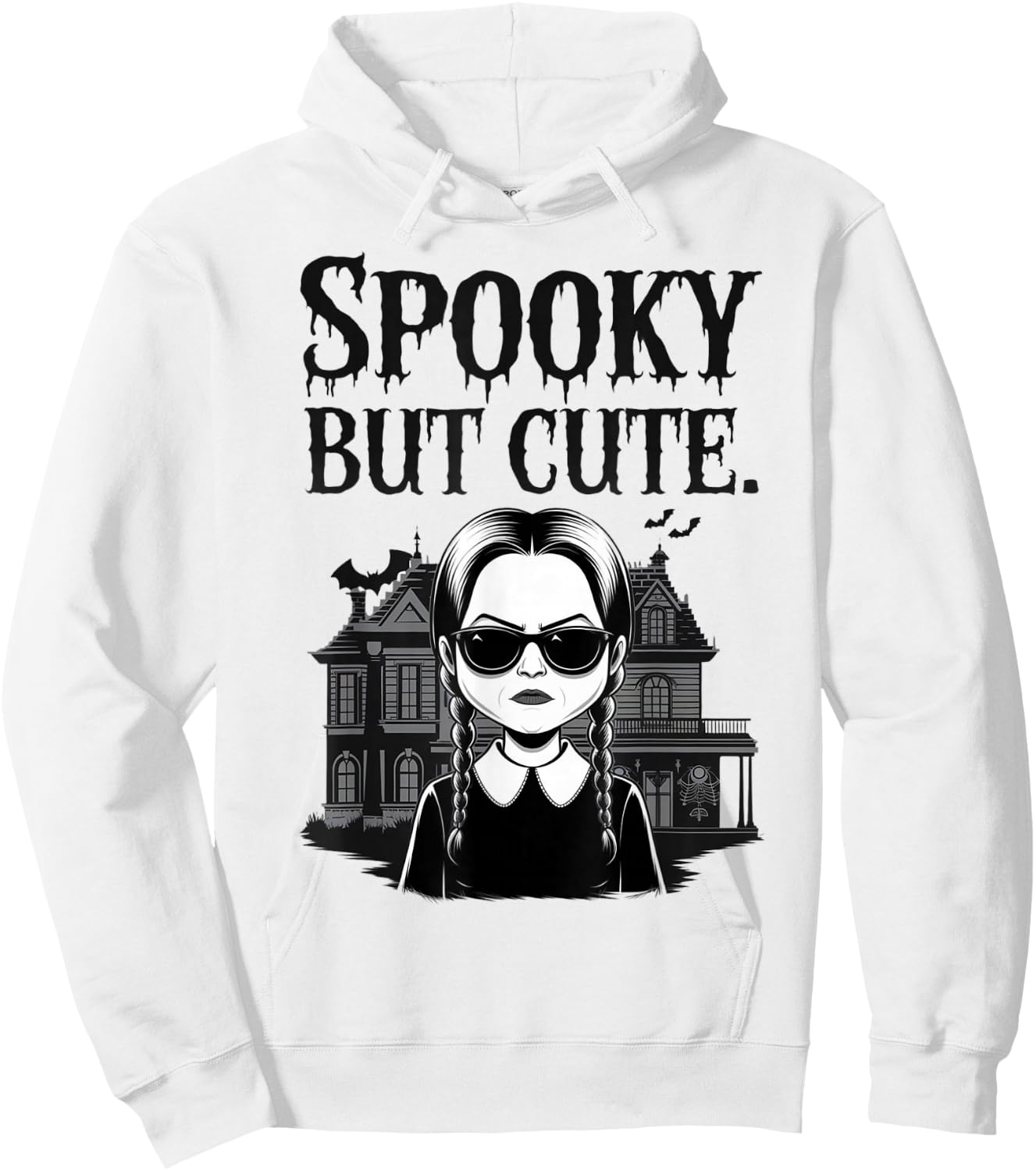 Spooky But Cute Halloween Costume for Girls Hoodie - Hoodie | White