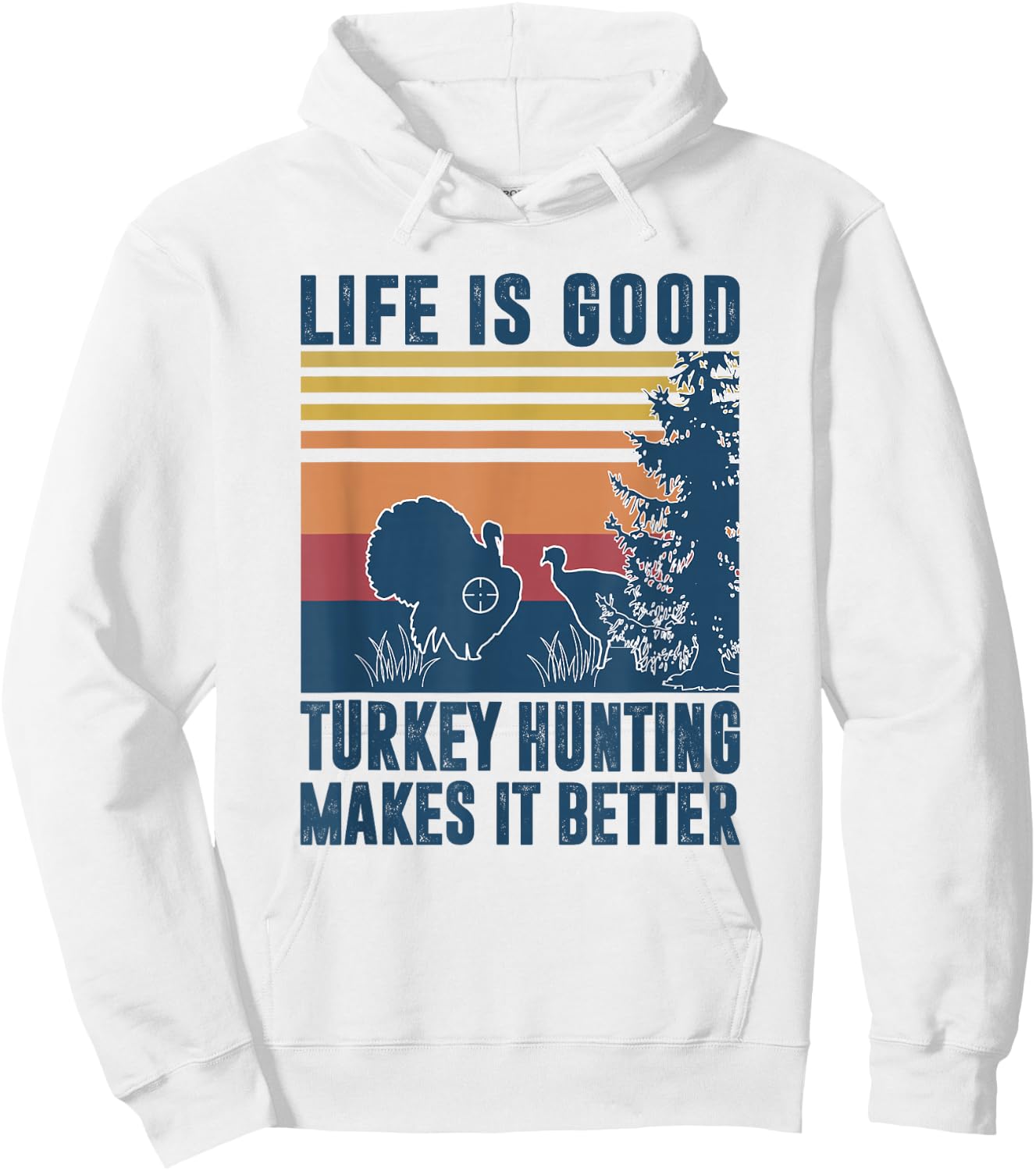 Turkey Hunting Gifts Men Women Wild Turkey Hunter Hoodie - Hoodie | White