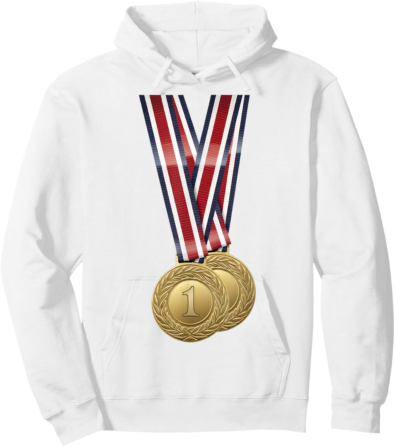 USA Sports Shirt Medal for Winners Champions USA Gifts Hoodie - Hoodie | White