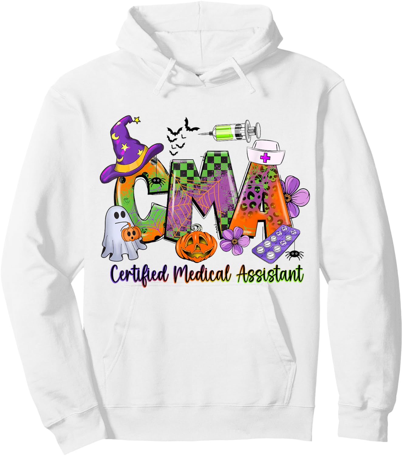 CMA Certification Medical Assistant Halloween Costumes Hoodie - Hoodie | White
