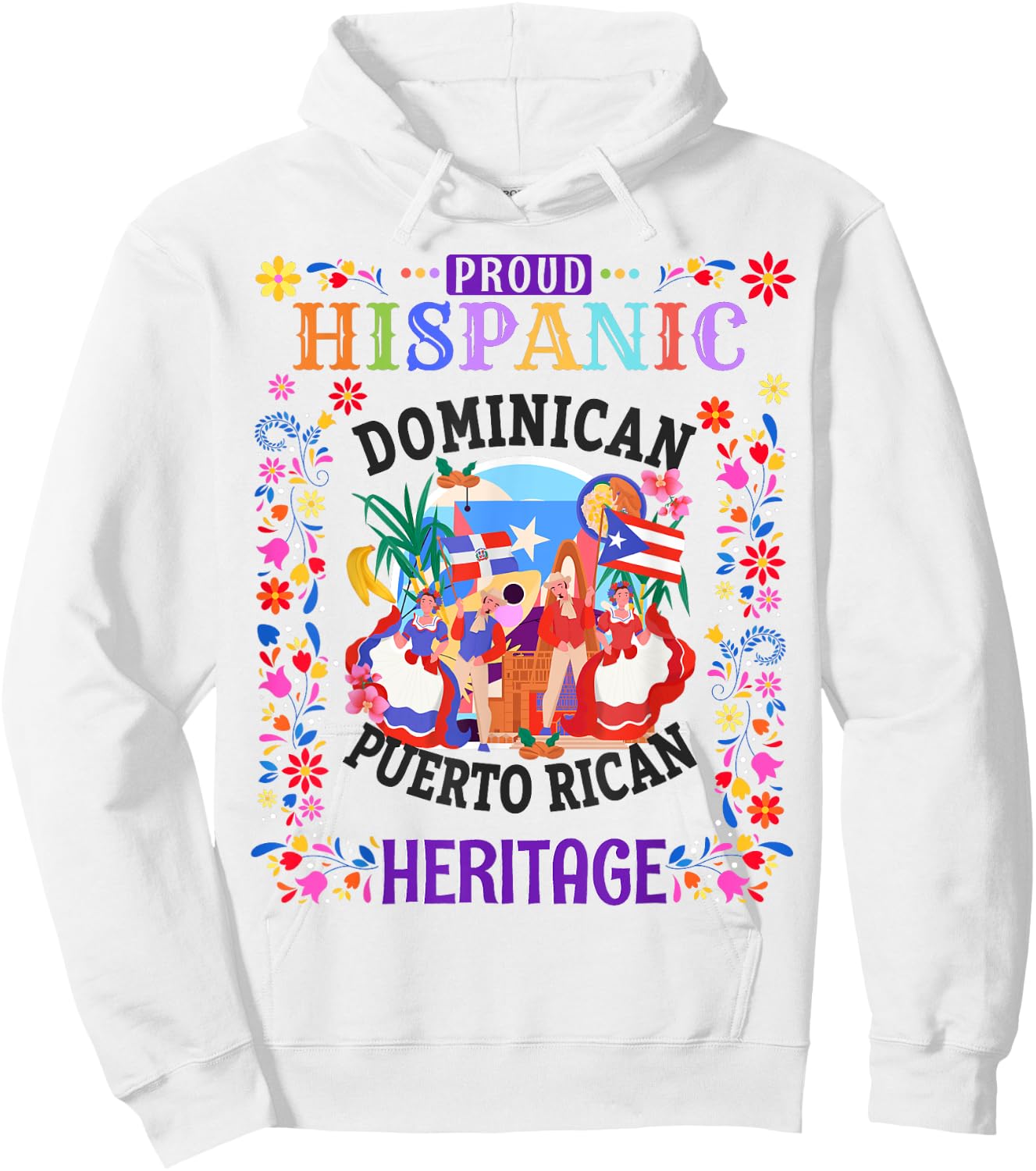 Dominican & Puerto Rican Flag Outfit Idea For Kids Dominican Hoodie - Hoodie | White