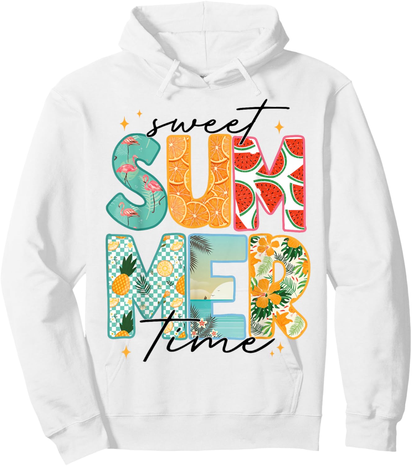 Sweet Summer Time Funny Summer Vacation Beach Hoodie - Hoodie | White