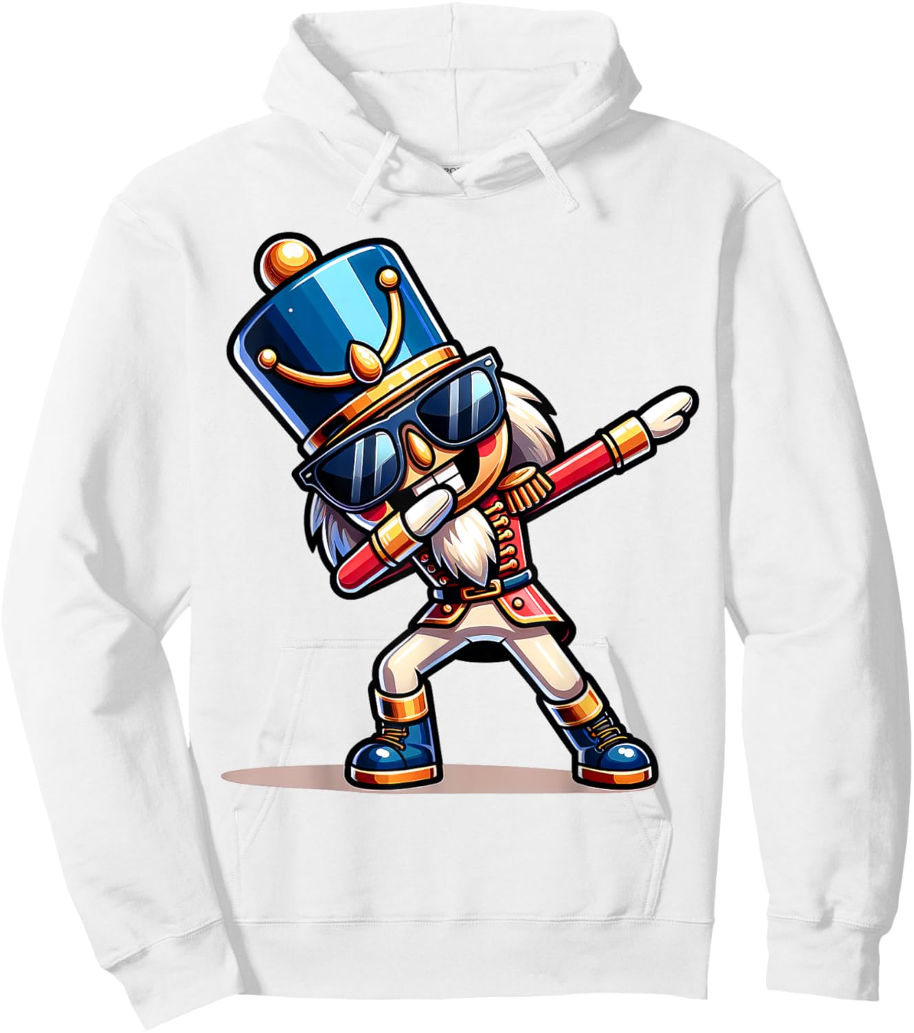 Christmas Nutcracker Dabbing Boys Santa Xmas Funny Hoodie - Hoodie | White