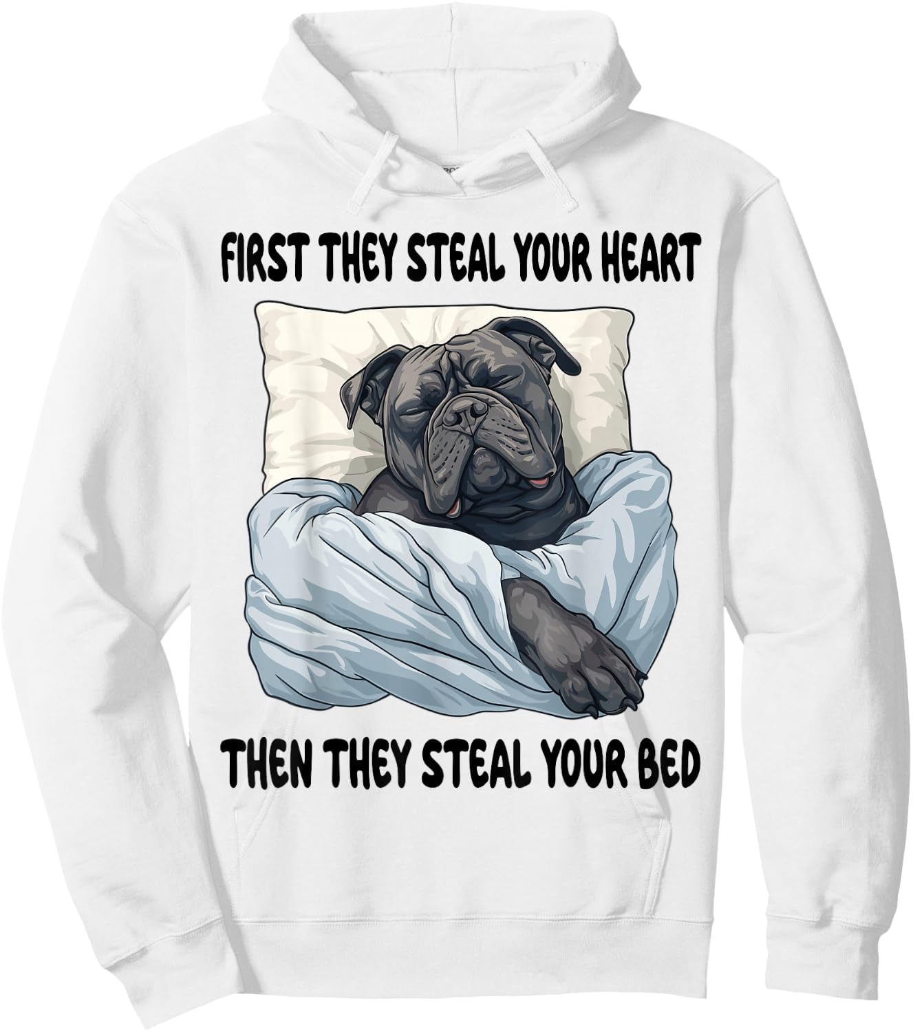 Cane Corso Sleeping Pajamas Nightgown Hoodie - Hoodie | White