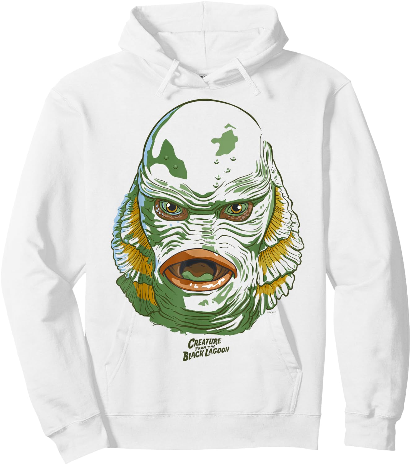 Universal Monsters Creature from the Black Lagoon Big Face Hoodie - Hoodie | White