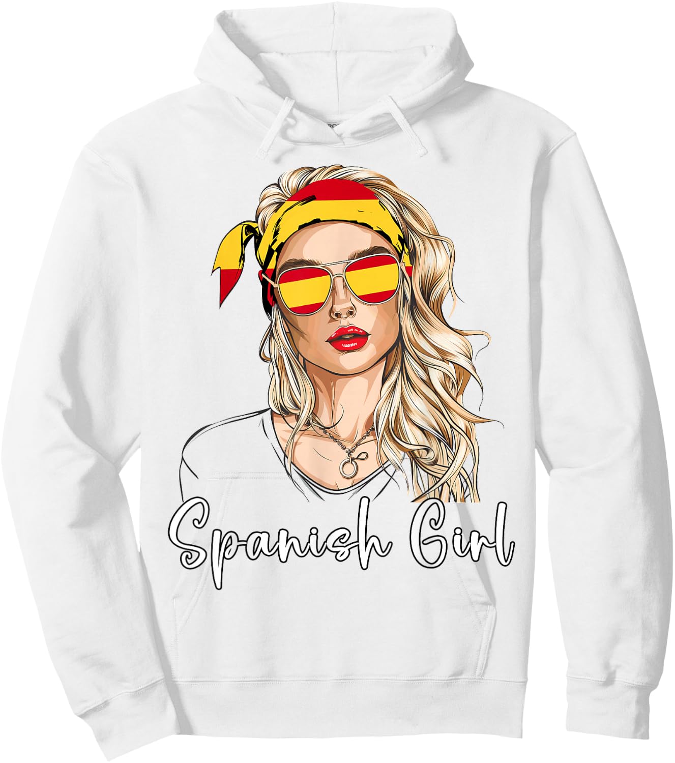 Spanish Flag Outfit for Woman Products Girl Spain Hoodie - Hoodie | White