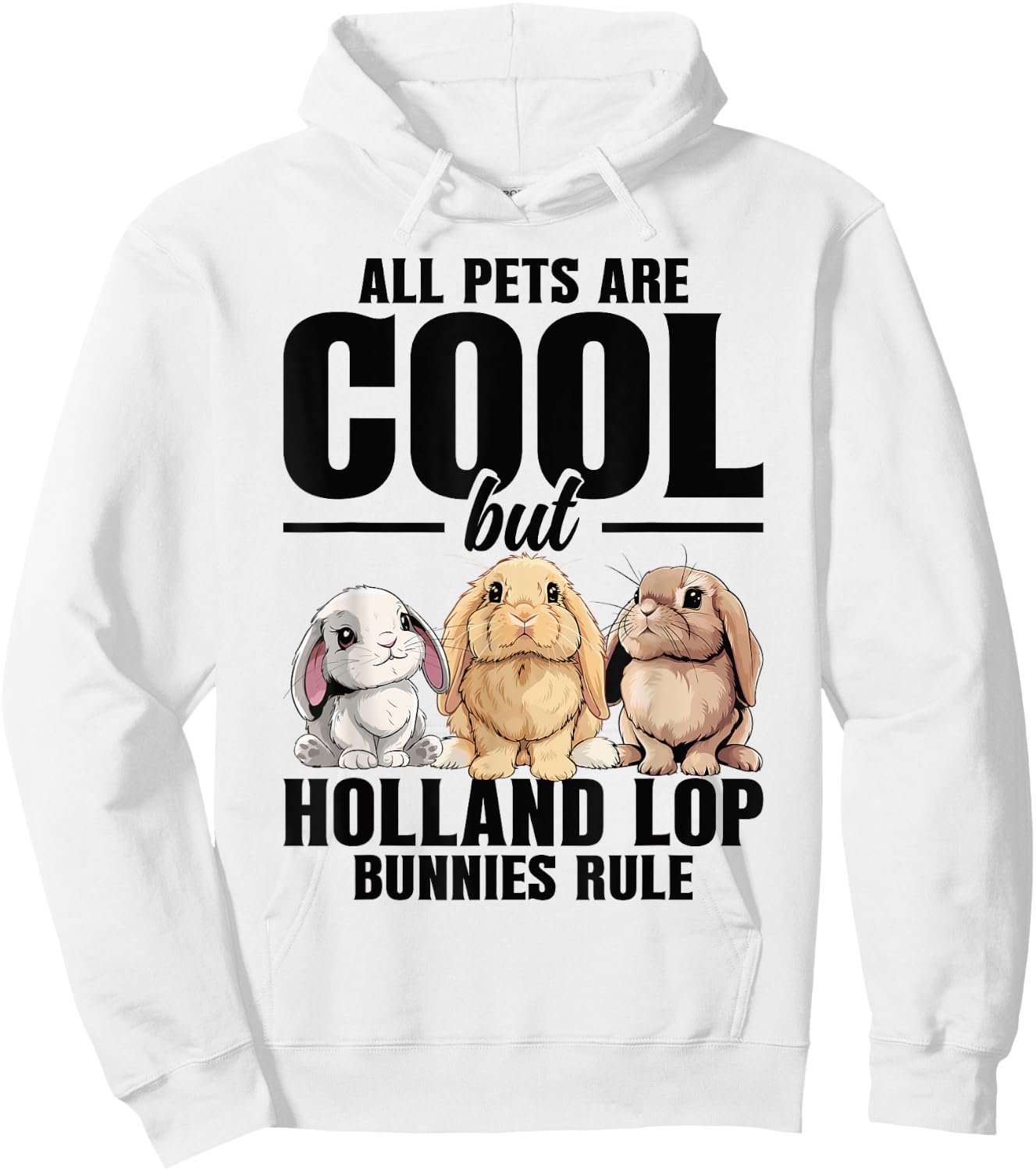Holland Lop Bunny Costume Bunny Food Holland Lop Bunny Hoodie - Hoodie | White