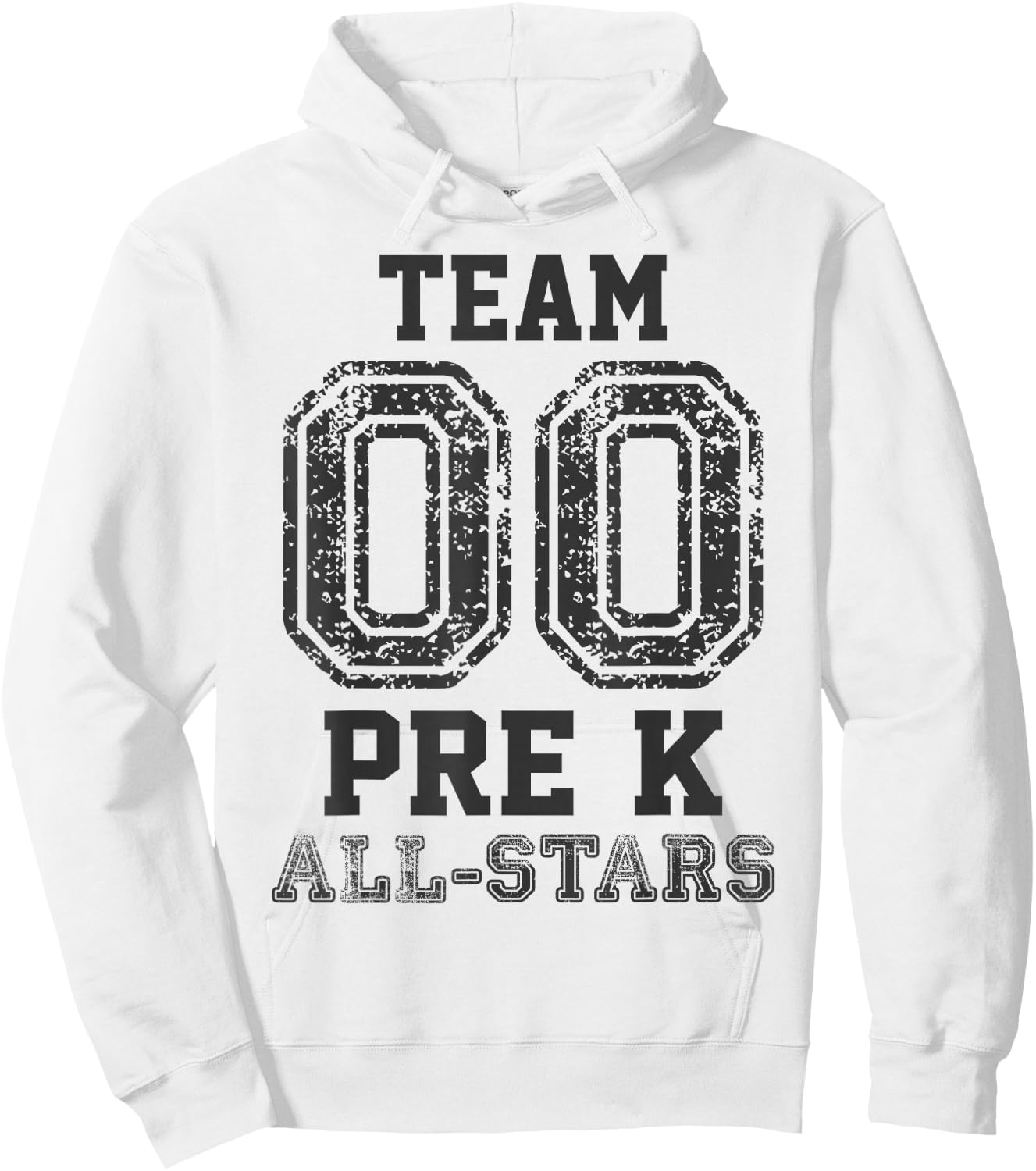 Preschool Team Pre-K All-Stars Sports Baseball Jersey Hoodie - Hoodie | White