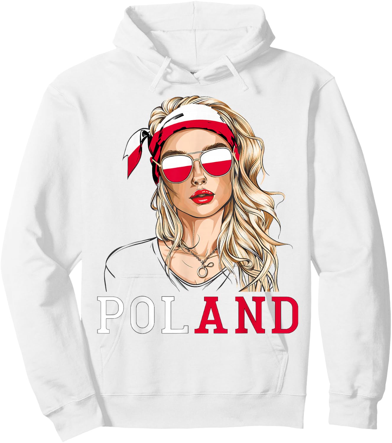 Polish Flag Outfit for Woman Products Uniform Poland Hoodie - Hoodie | White