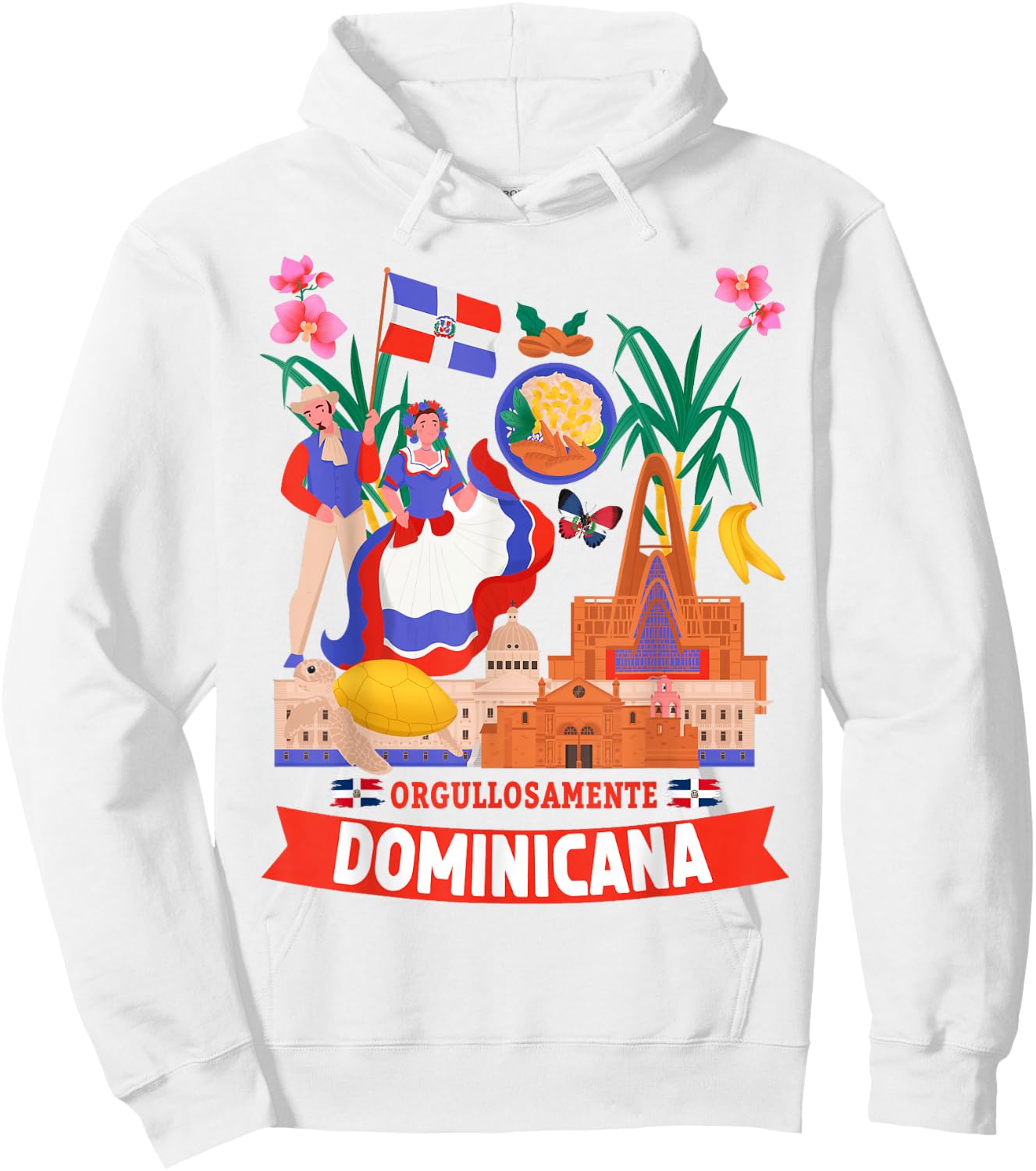 Dominican Republic Flag Idea Republica Dominicana Hoodie - Hoodie | White