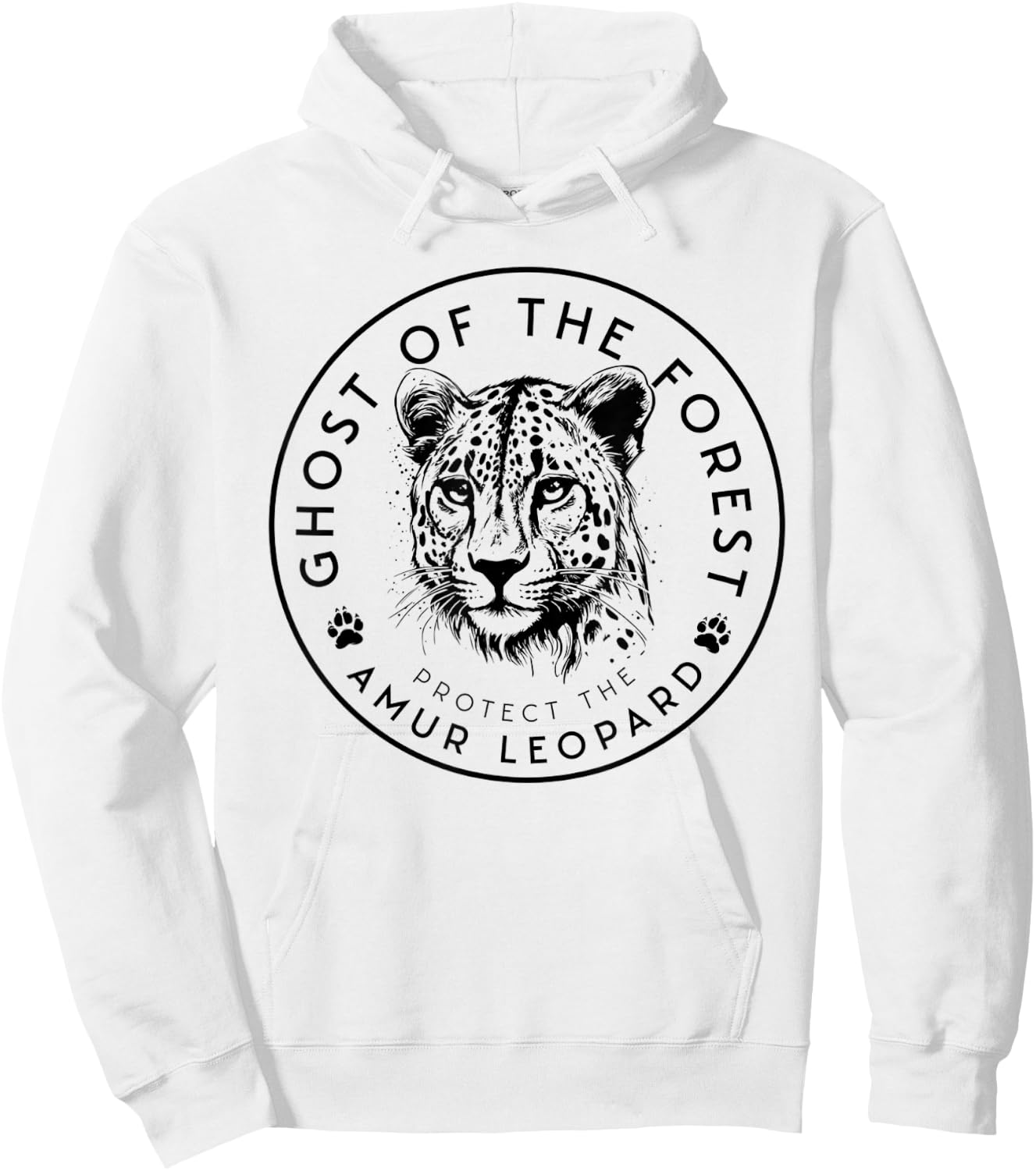 Ghost of The Forest Protect The Amur Leopard Conservation Hoodie - Hoodie | White