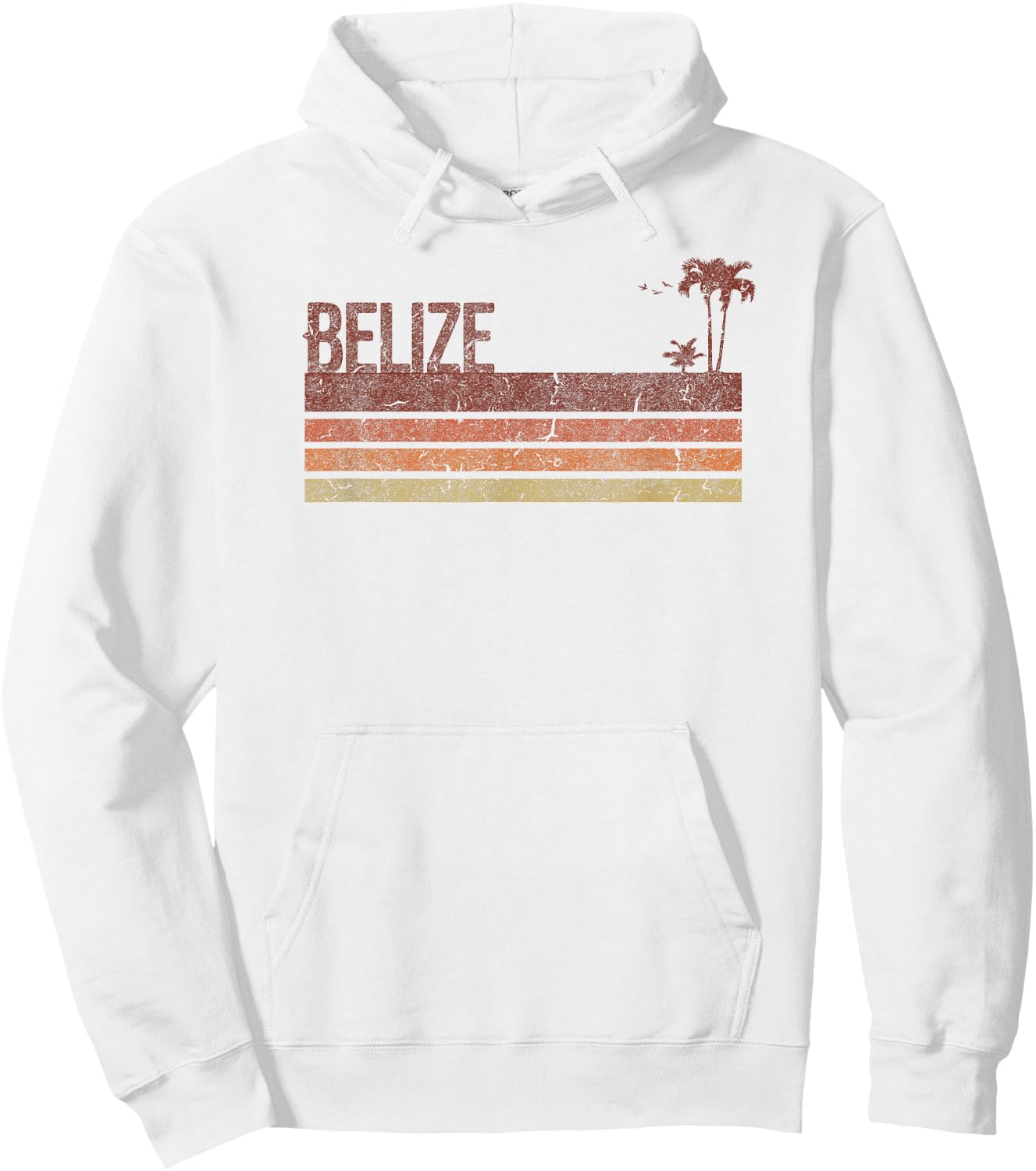 Belize Vintage 70s 80s Vacation Hoodie - Hoodie | White