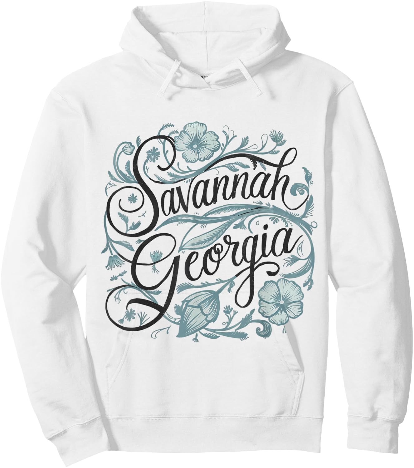 Savannah Georgia GA Flowers Floral Hoodie - Hoodie | White