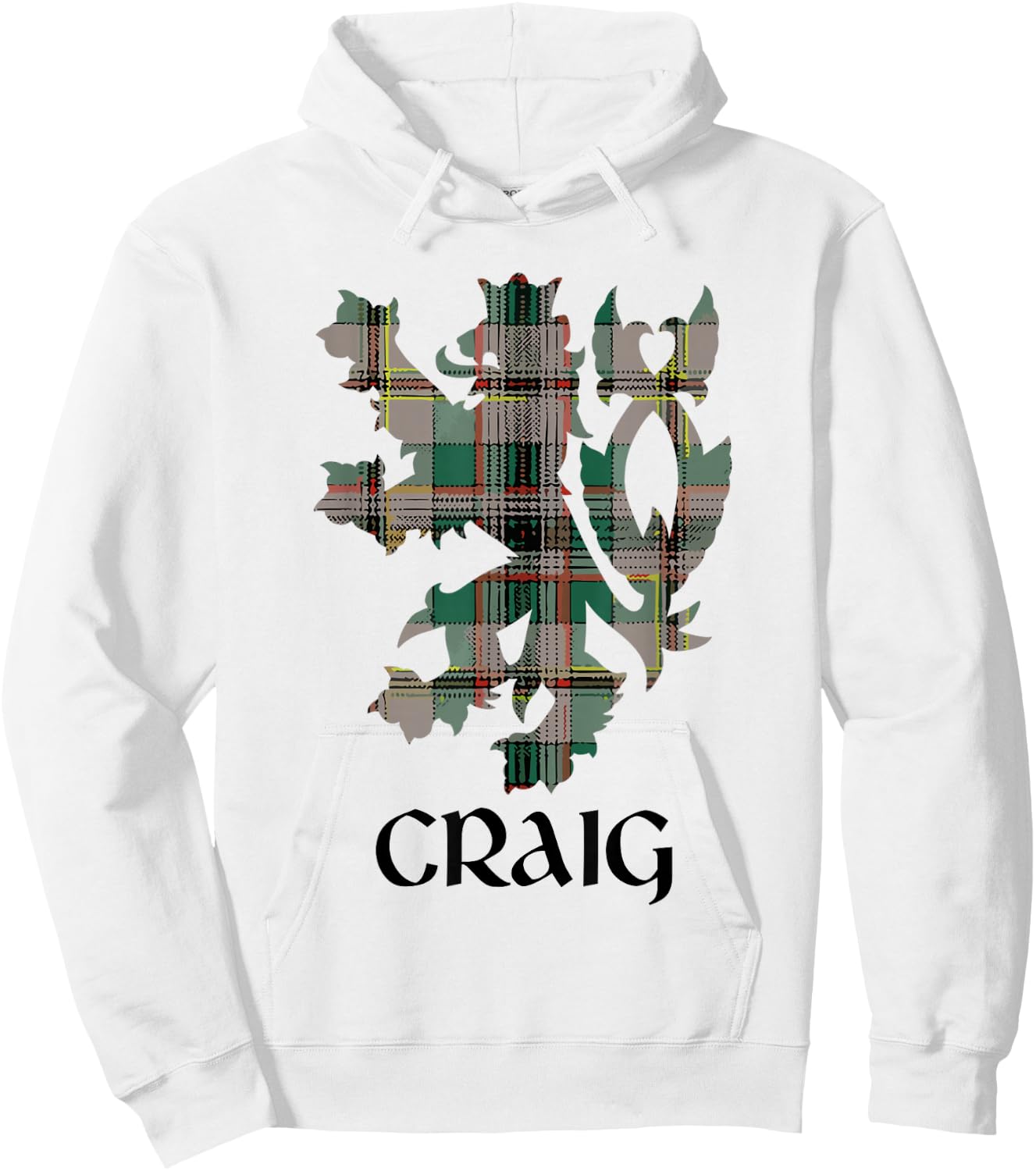 Clan Craig Tartan Scottish Family Name Scotland Pride Hoodie - Hoodie | White