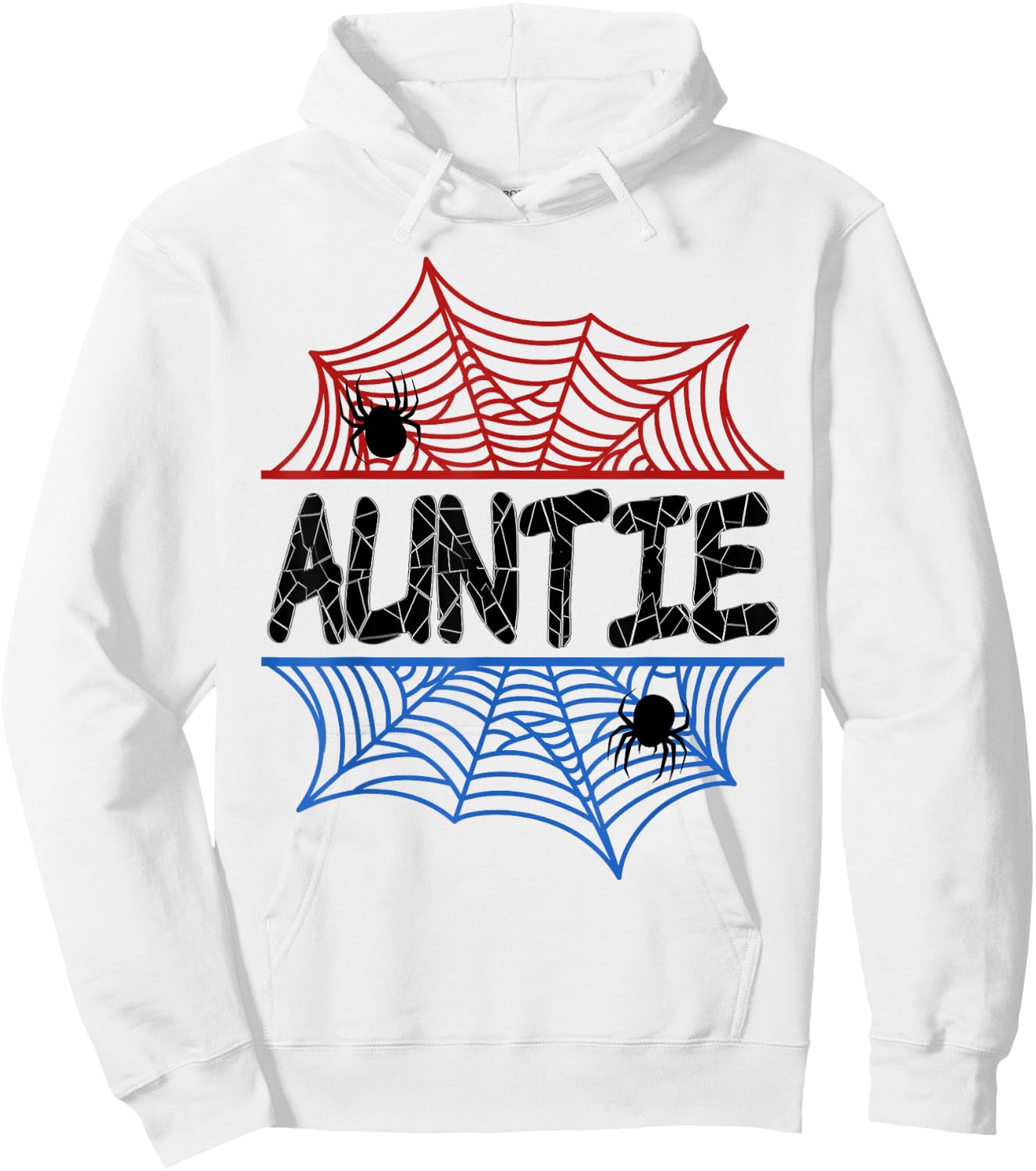 Auntie Of The Birthday Boy Spider Aunt Bday Party Hoodie - Hoodie | White