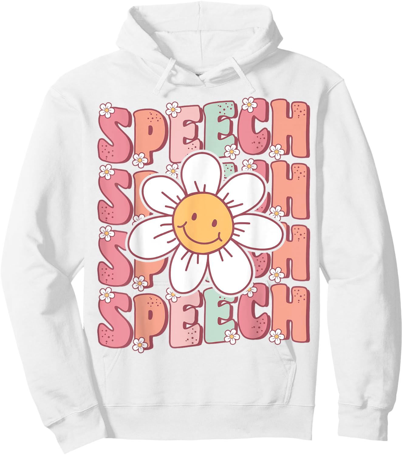 Groovy Retro Speech Language Pathologist Speech Therapist Hoodie - Hoodie | White