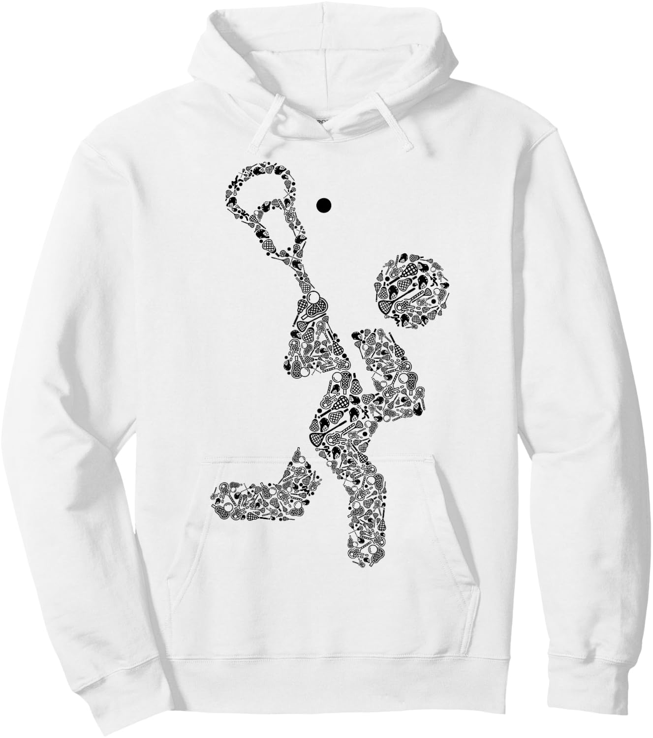 Icon Lacrosse Player Shirt | Lacrosse Coach Shirt | Lacrosse Hoodie - Hoodie | White