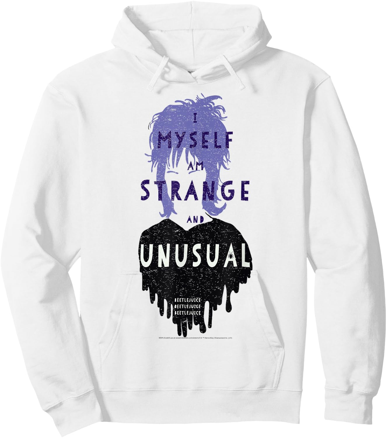 Beetlejuice Lydia I Myself Am Strange and Unusual Minimal Hoodie - Hoodie | White
