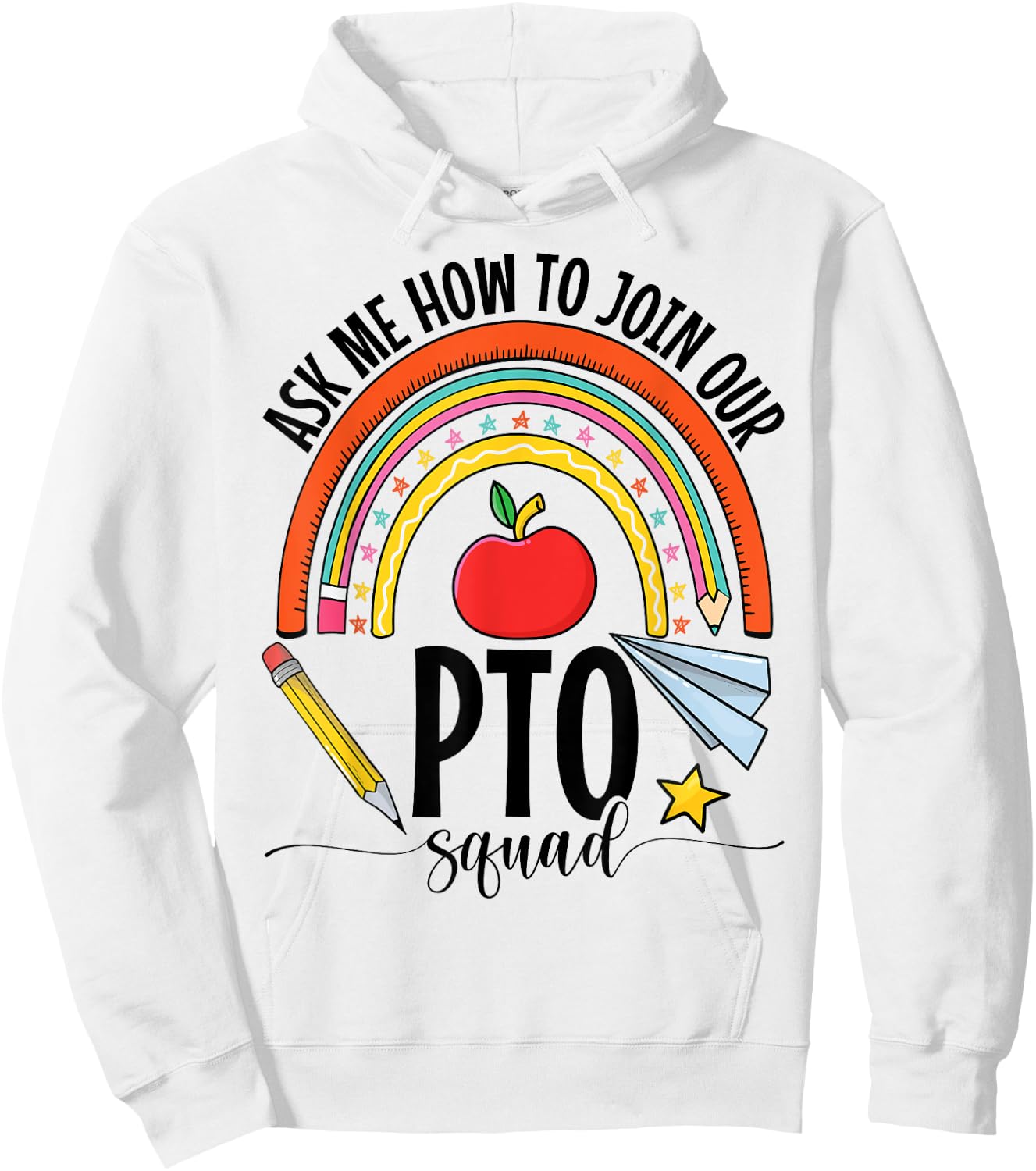 PTO Crew Parent Teacher Organization Parent School Volunteer Women Girls Kids Hoodie - Hoodie | White