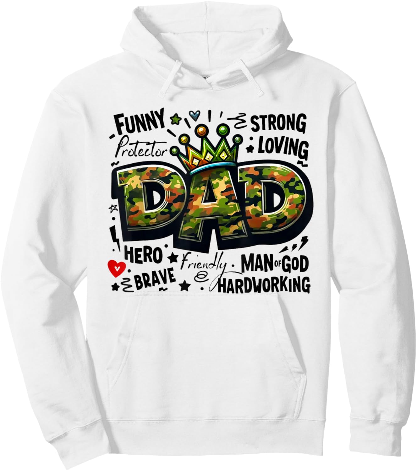 Fathers Day Funny Dad Graffiti Hoodie - Hoodie | White