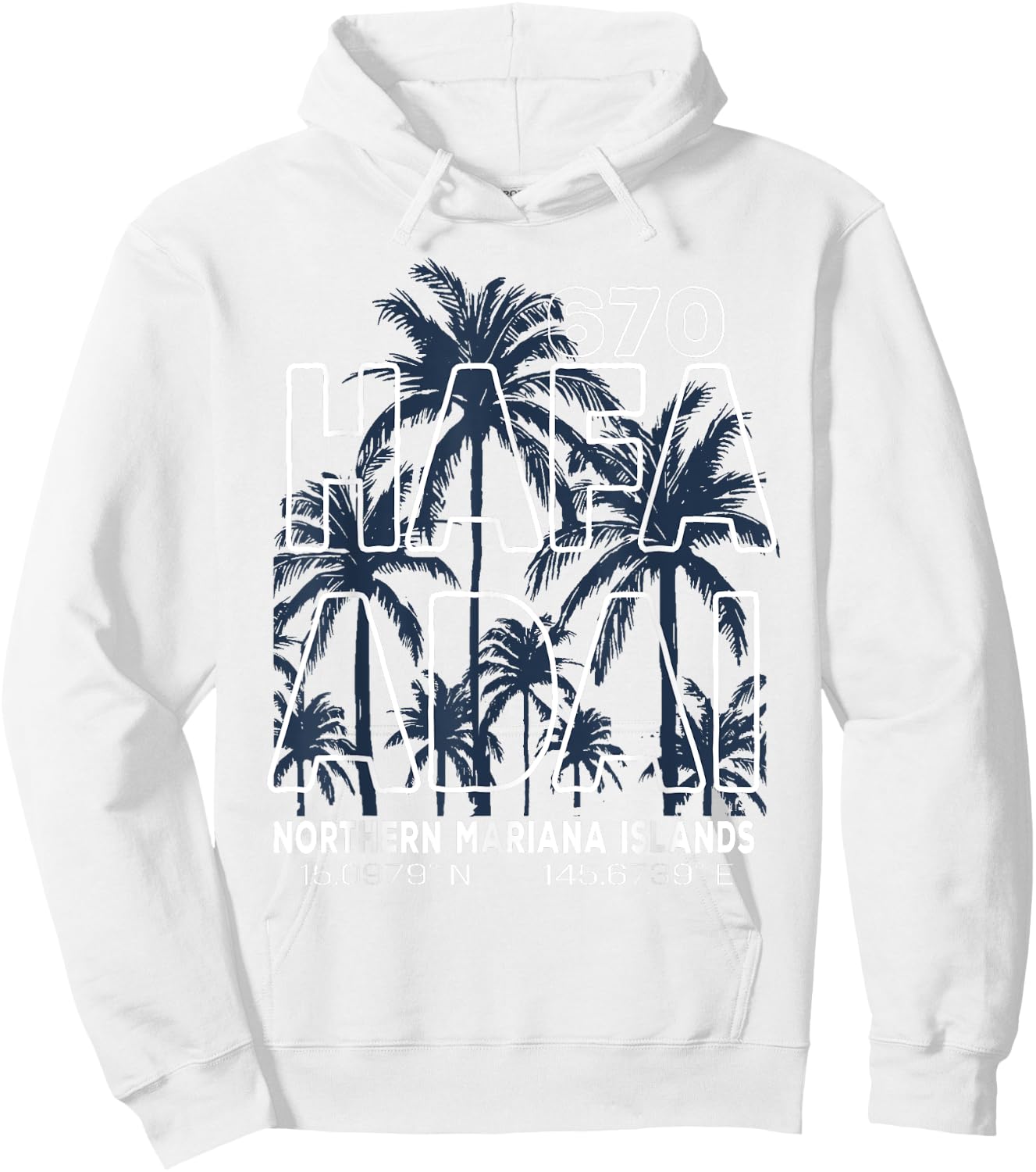 Hafa Adai 670 Mariana Islands - Saipan Hoodie - Hoodie | White
