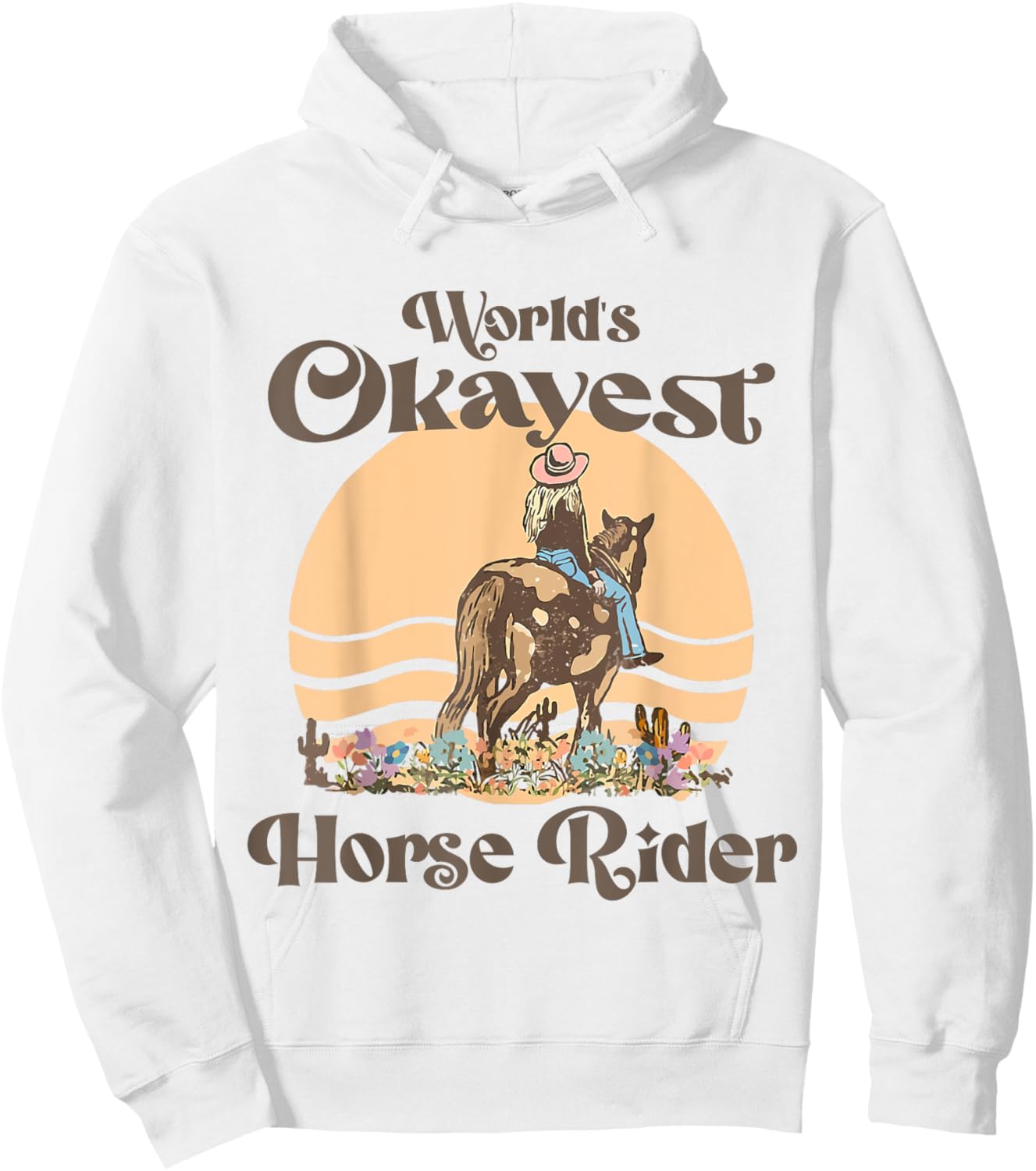 Funny Horse Riding Quote World's Okayest Horse Rider Cool Hoodie - Hoodie | White
