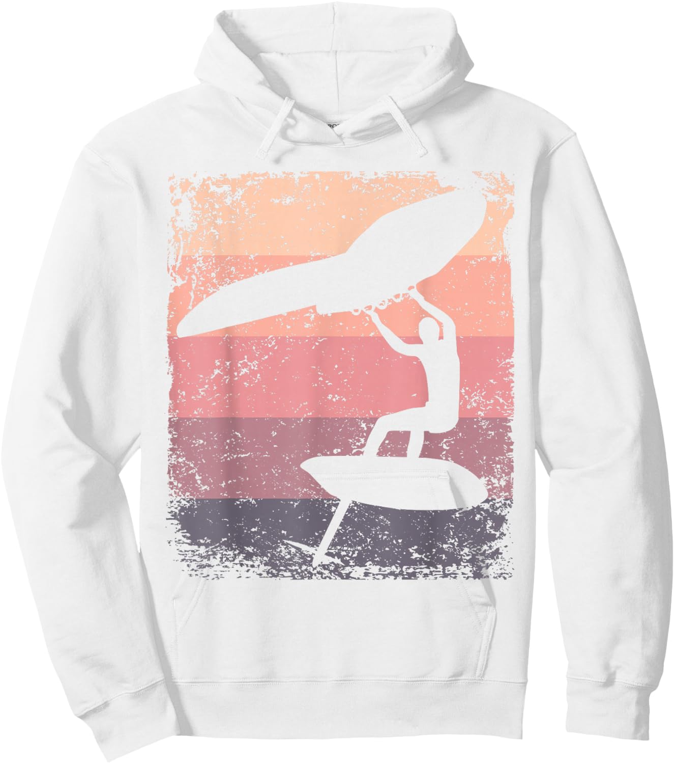 Wing Foil Wingsurfing Retro Men Foil Wing Hoodie - Hoodie | White