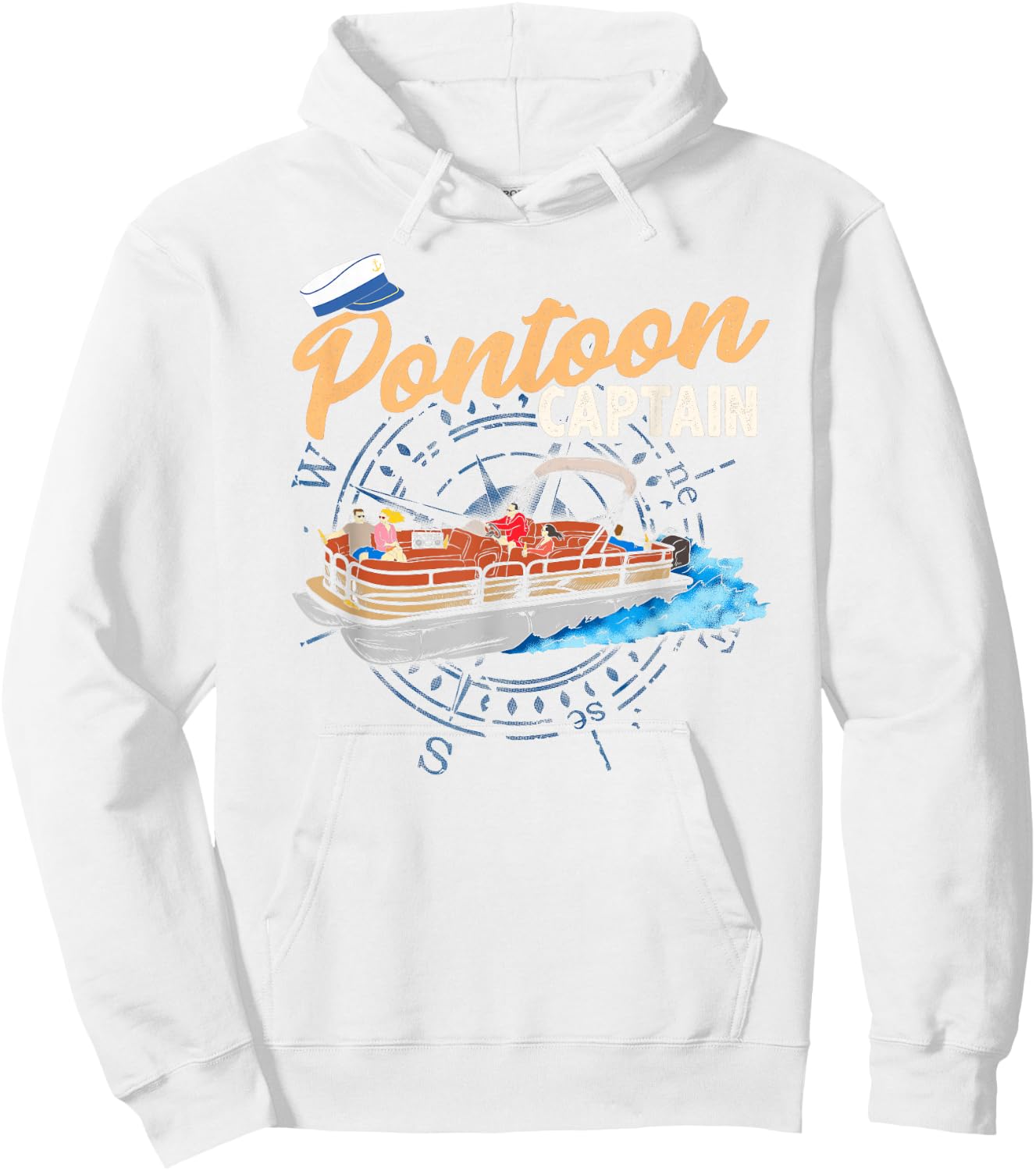 Pontoon Captain shirt Funny Pontoon Boating Hoodie - Hoodie | White