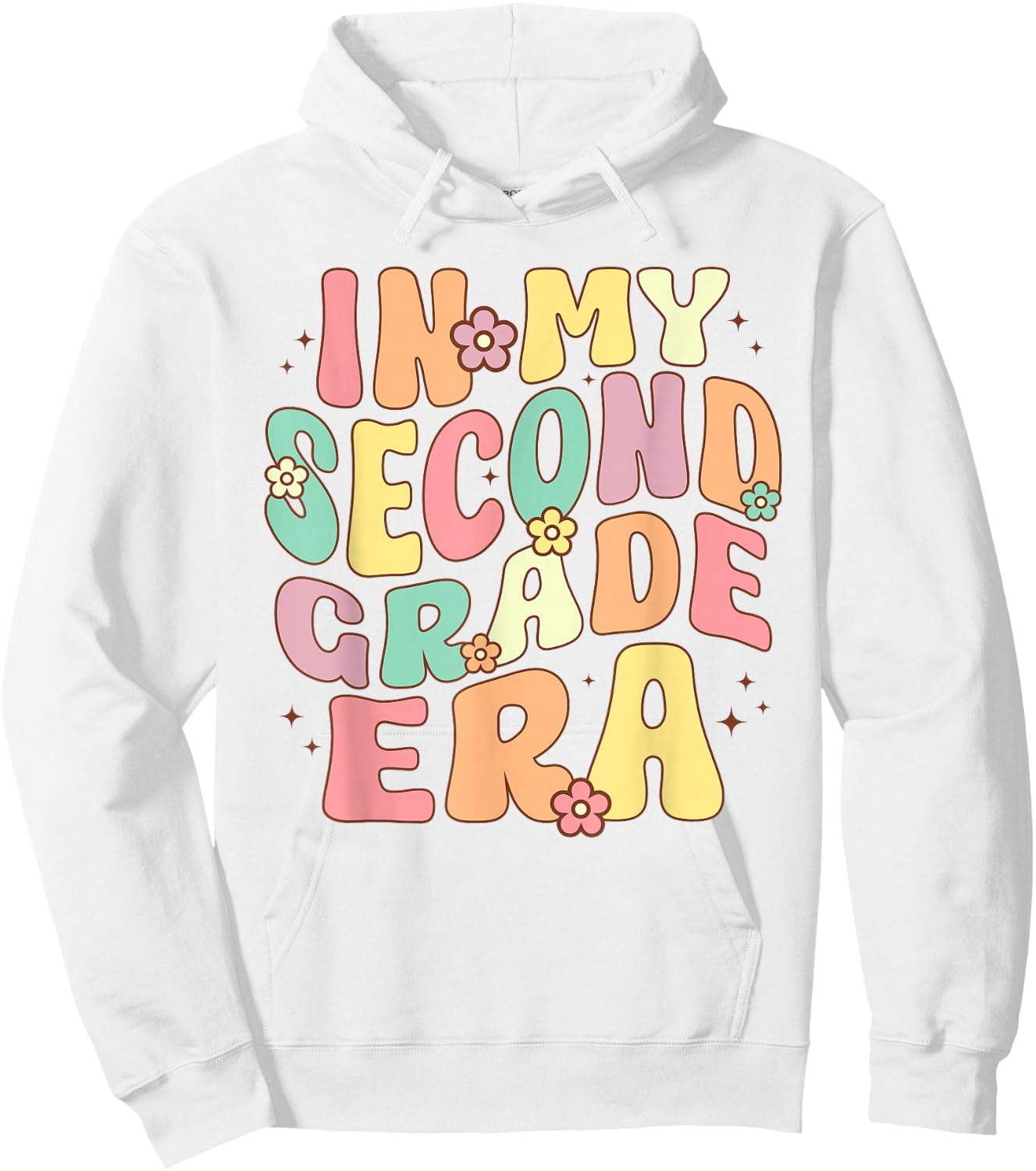 In My Second Grade Era 2nd Grade Groovy Back to School Hoodie - Hoodie | White