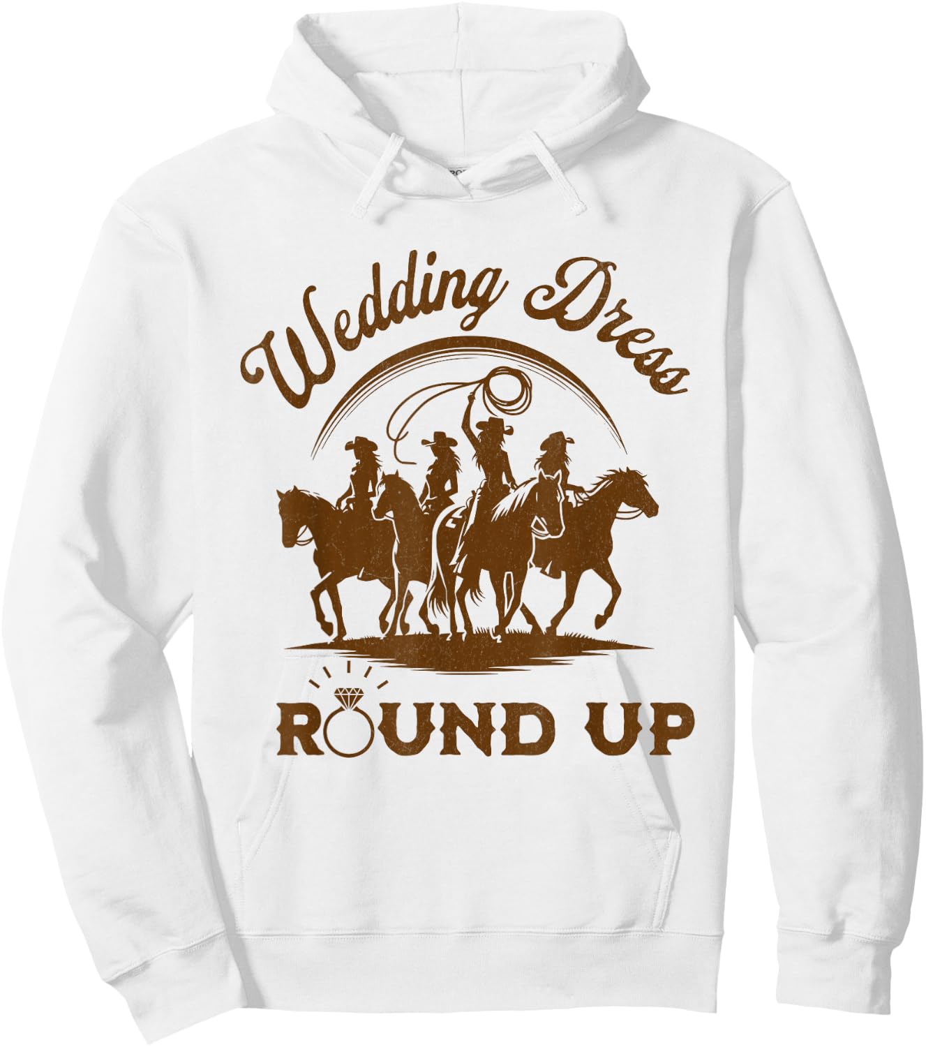 Country Western Wedding Dress Shopping Shirt Bridal Party Women Hoodie - Hoodie | White