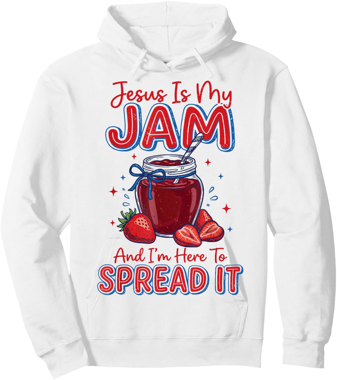Jesus is My Jam and I'm Here to Spread It Hoodie - Hoodie | White