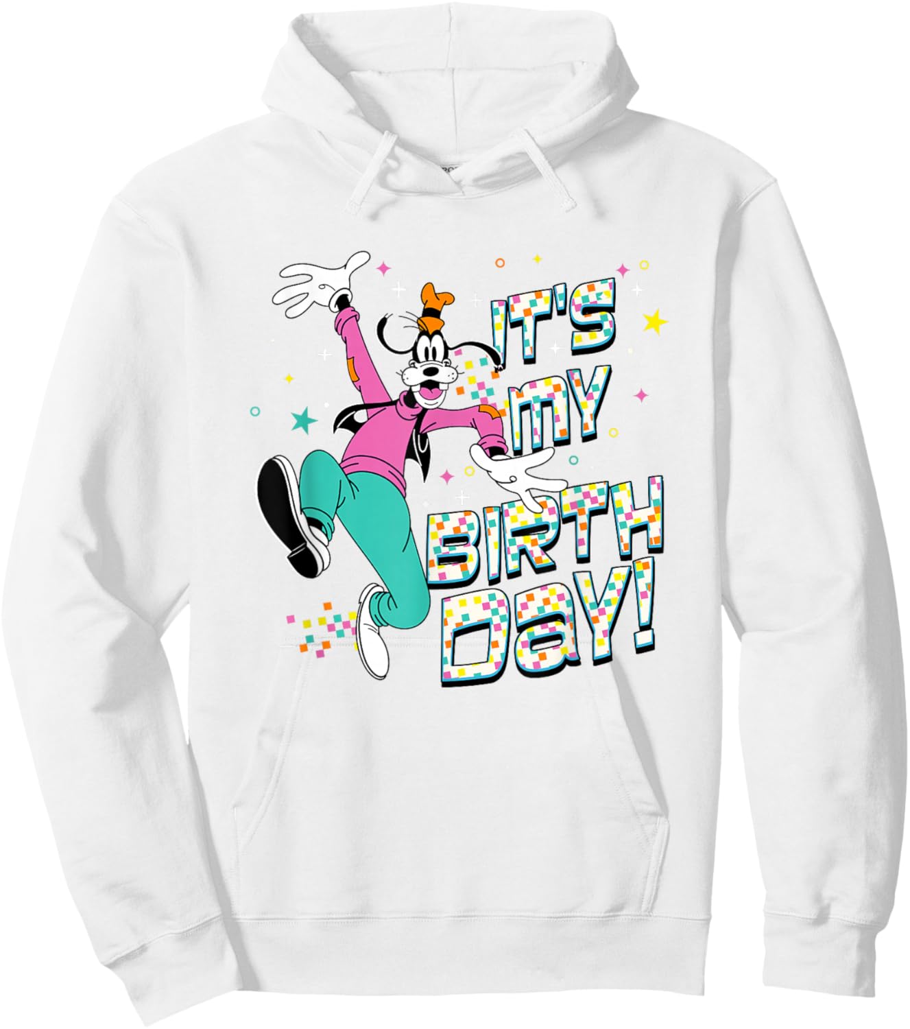 Disney Mickey And Friends It's My Birthday Goofy Logo Hoodie - Hoodie | White