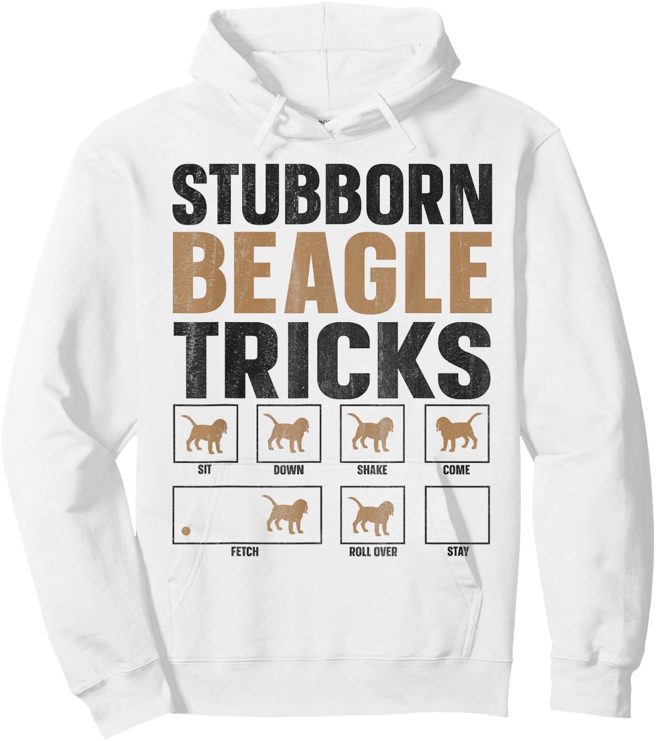Funny Dog Stubborn Tricks Beagle Owner Women Kids Hoodie - Hoodie | White