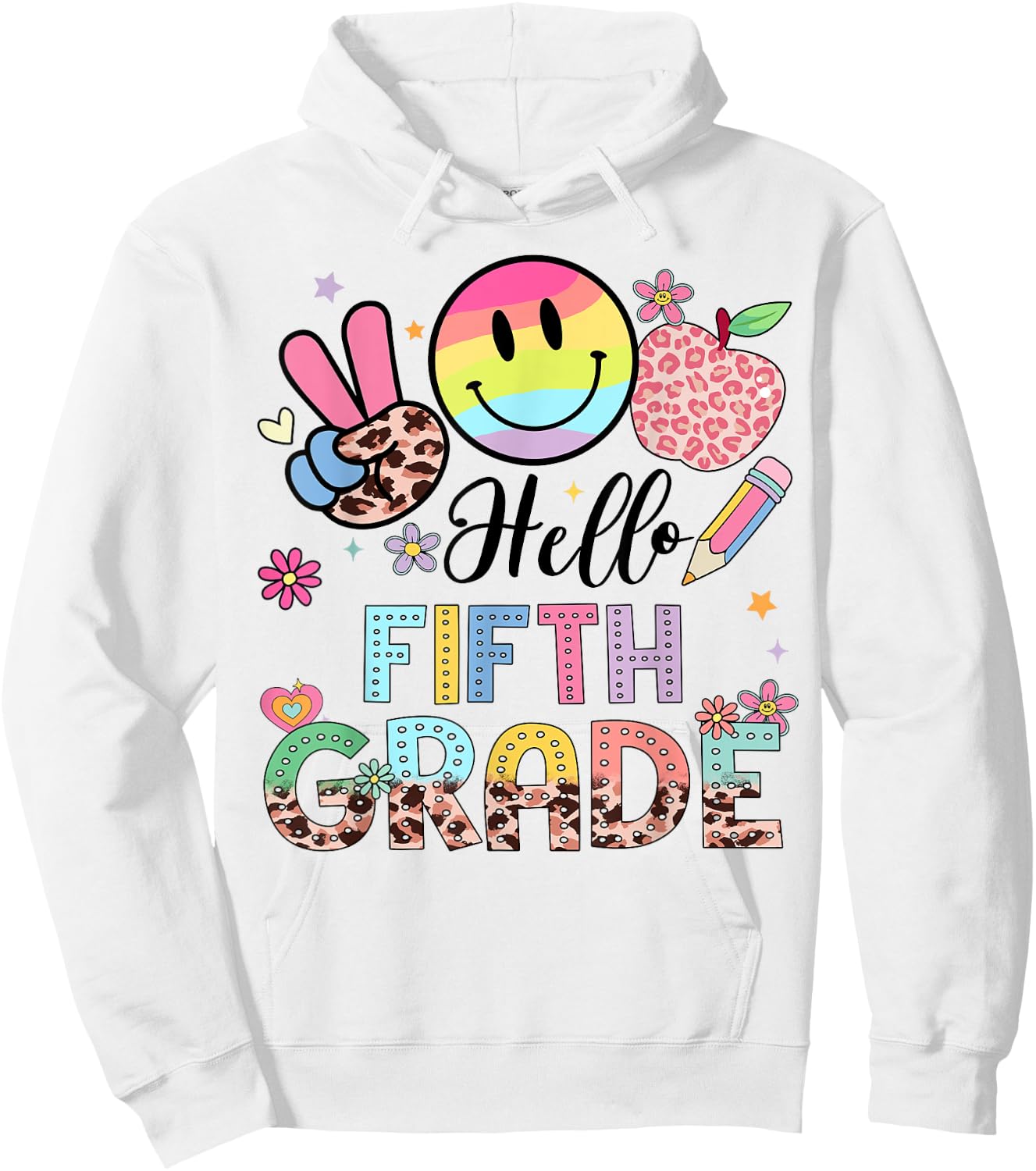 Hello 5th grade Boy Girl Teacher Back To School 5th grade Hoodie - Hoodie | White