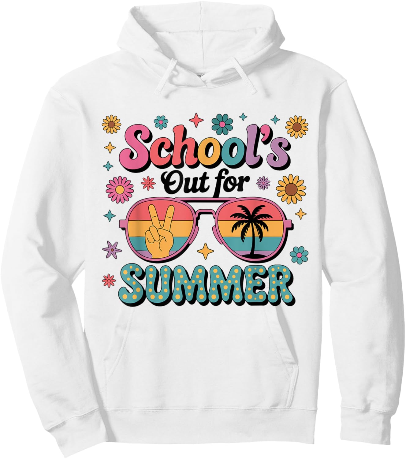 Last Day Of School Retro Fun Schools Out For Summer Teacher Hoodie - Hoodie | White