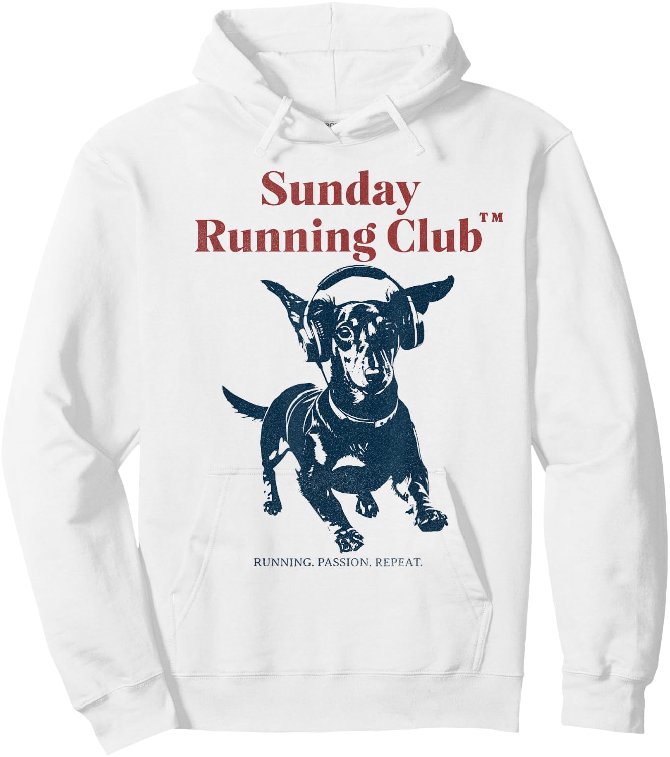 Sunday-Running-Club - Racing Weiner Dachshund Hoodie - Hoodie | White