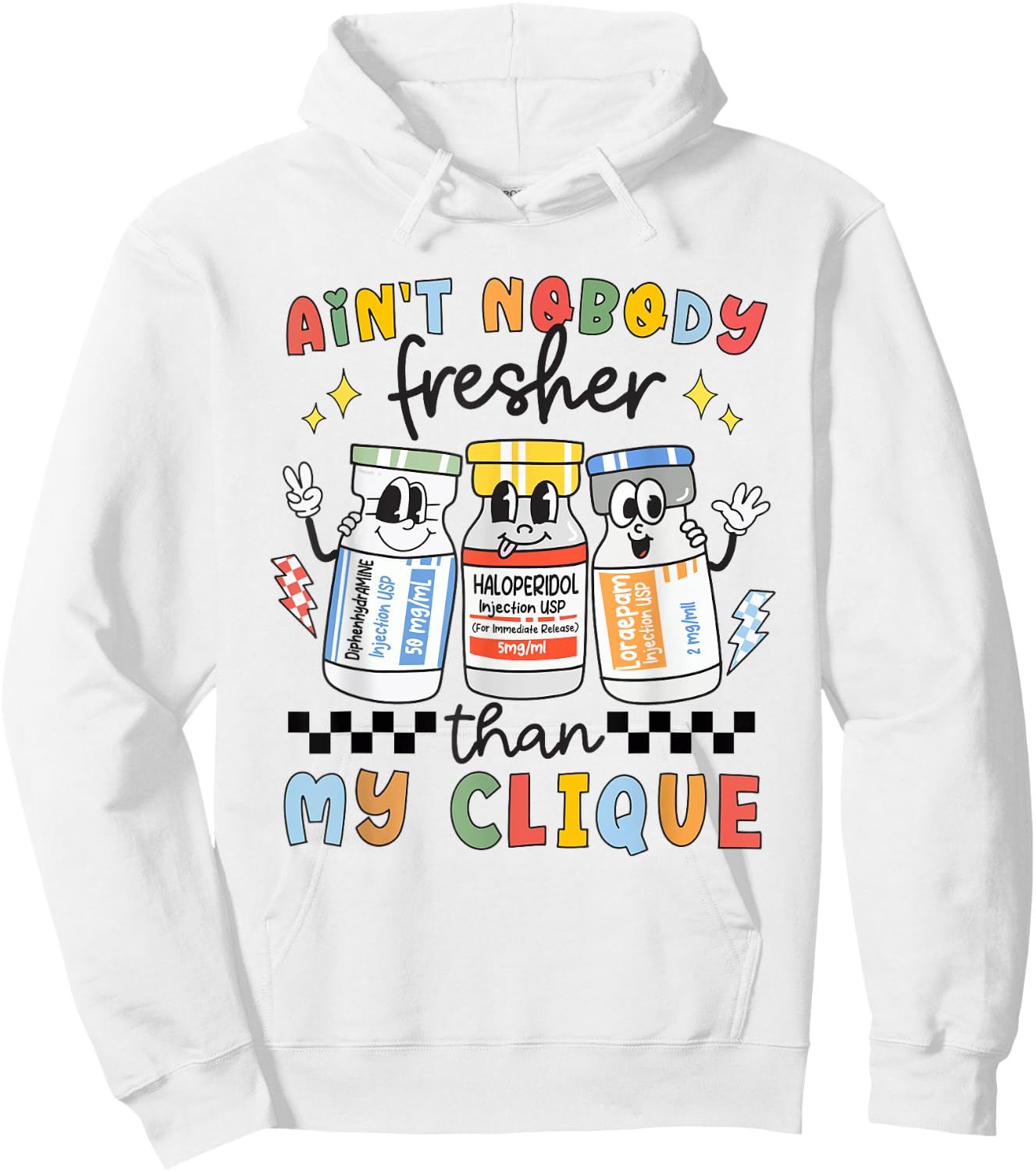 B52 Nurse Benadryl Haldol Ativan Pharmacology Nurse Student Hoodie - Hoodie | White