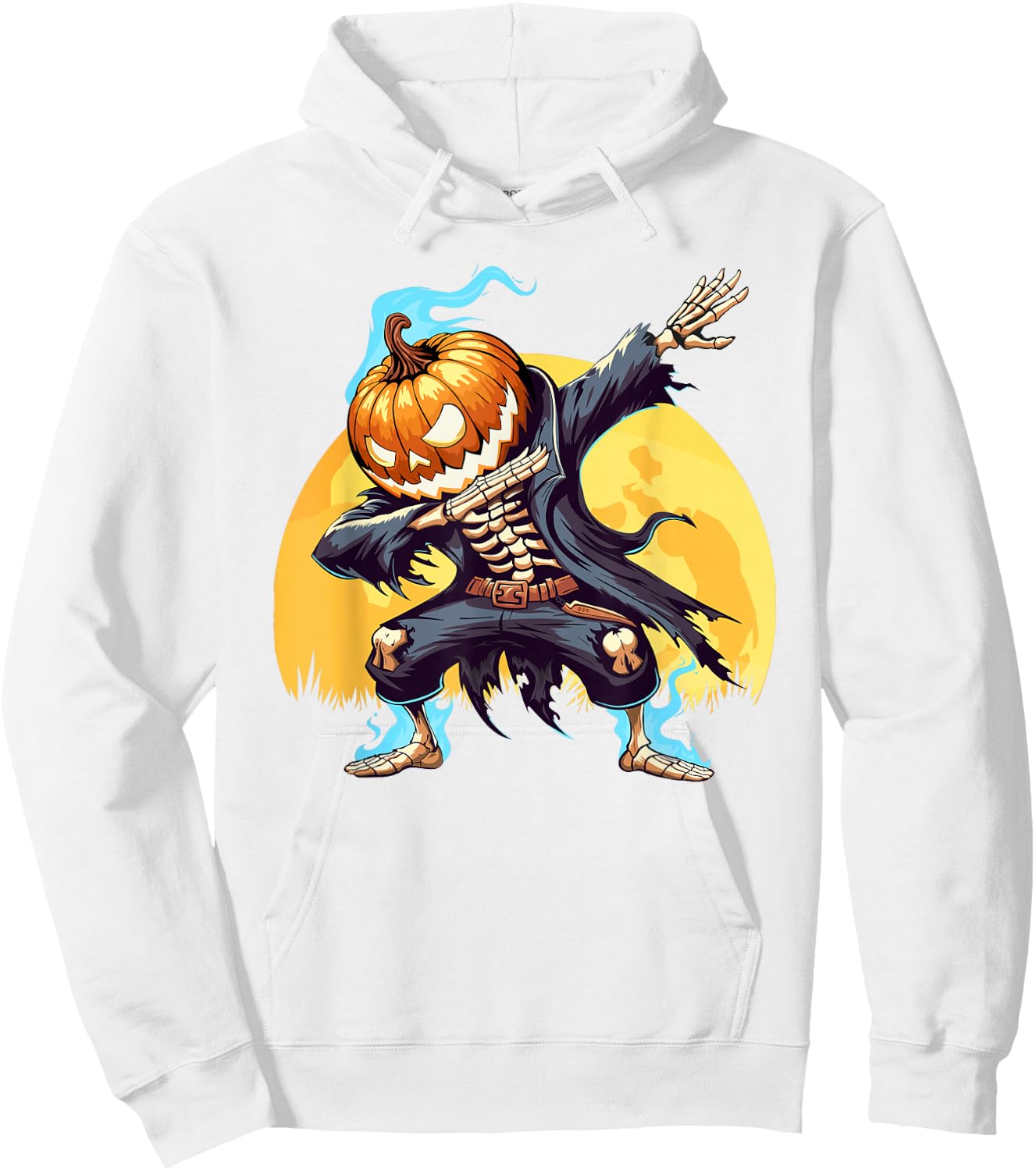 Dabbing Skeleton Headless Pumpkin Dab Dance Boys Halloween Hoodie - Hoodie | White