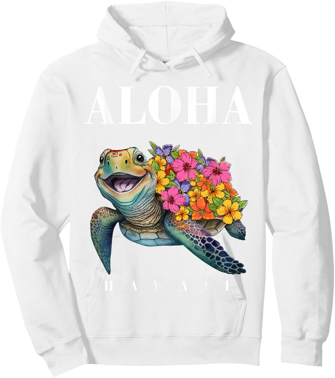 Teen Girl Hawaiian-Shirt Aloha Hawaii Sea Turtle Kids Women Hoodie - Hoodie | White