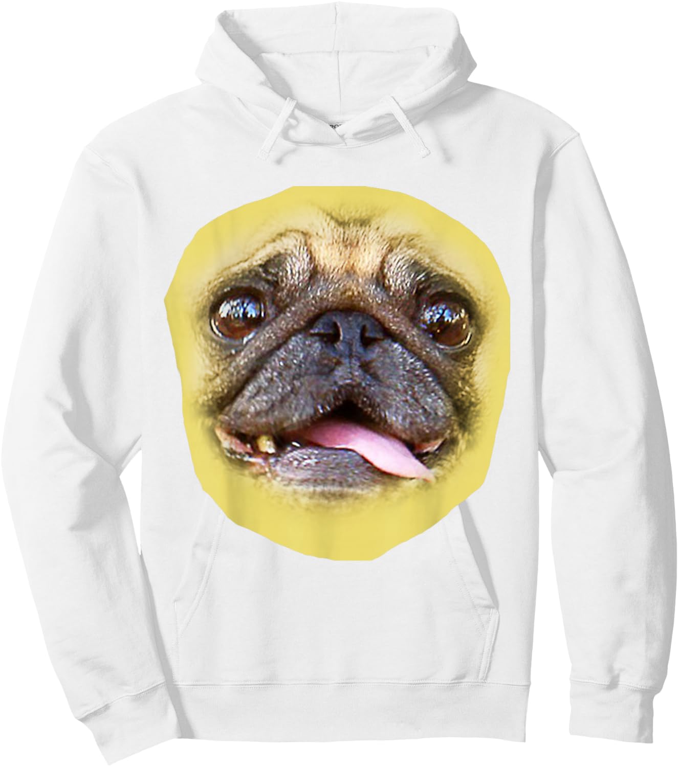 Pug Face, Dog Pugs Costume Hoodie - Hoodie | White
