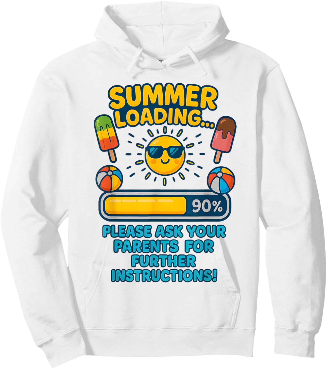 Teacher Summer School Break Vacation Loading Last Day School Hoodie - Hoodie | White