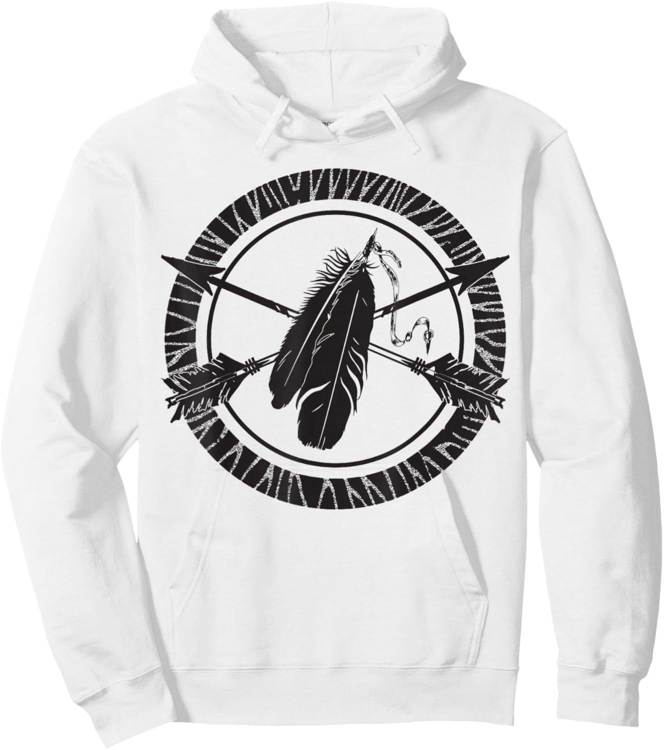 Native American Indian T Shirts. Cross Arrows , Women Hoodie - Hoodie | White