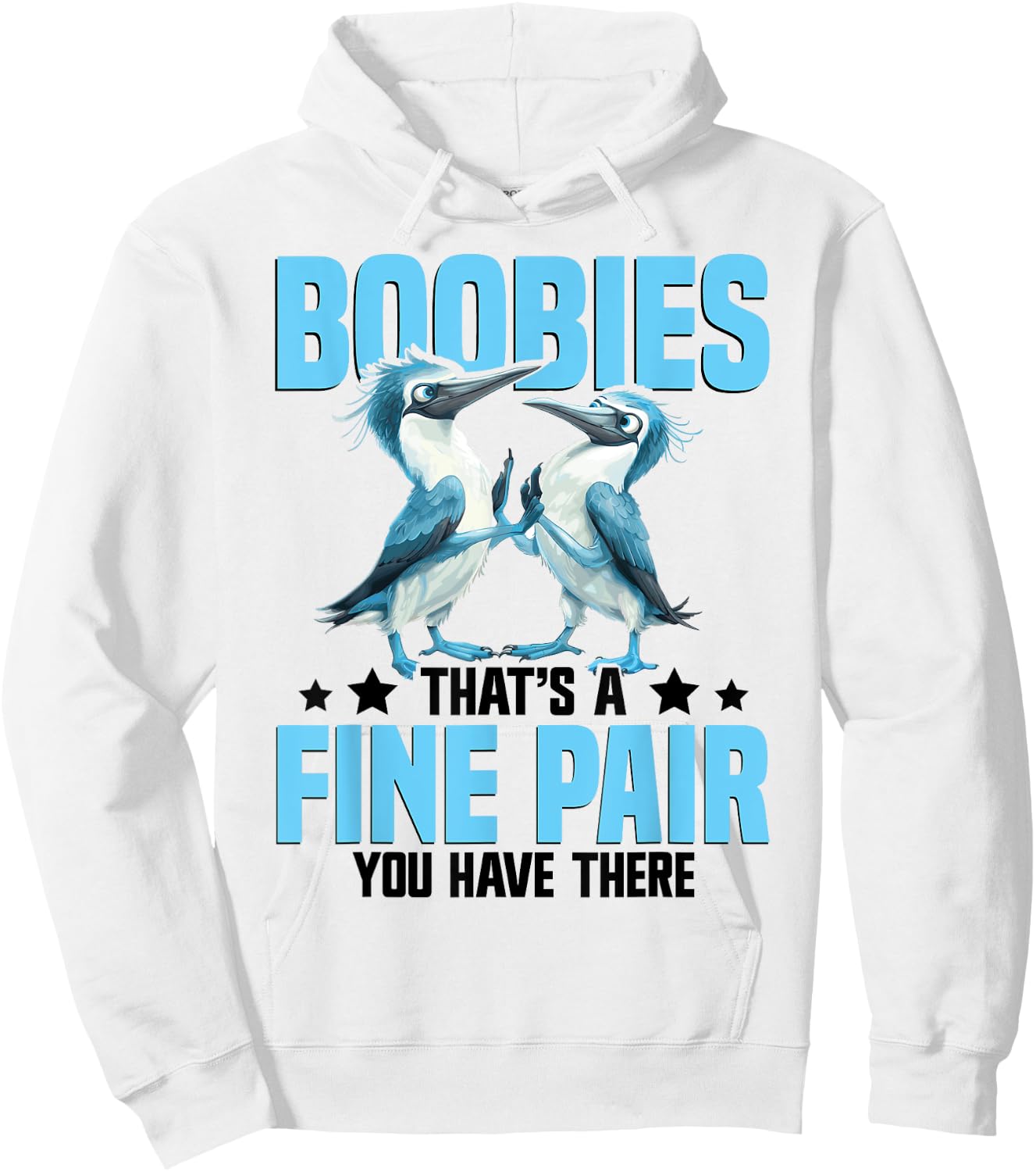 Blue Footed Booby Lover Boobie Bird Plush Blue Foot Booty Hoodie - Hoodie | White