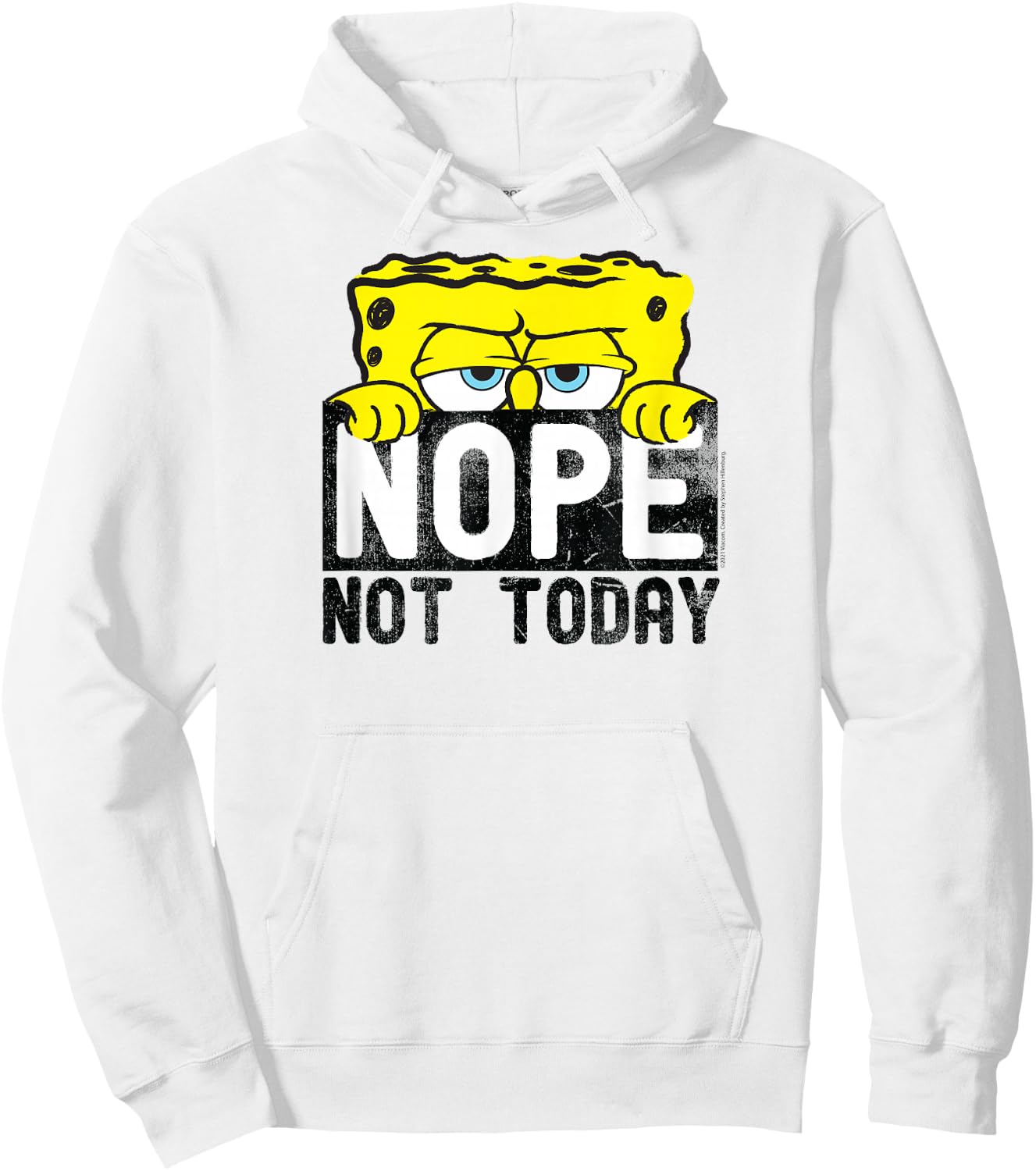 SpongeBob SquarePants - Nope Not Today Hoodie - Hoodie | White