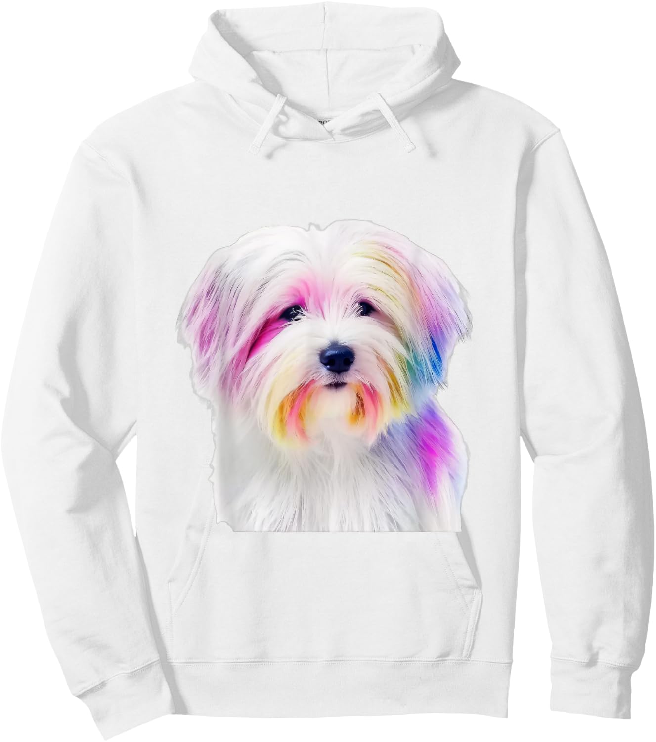 Coton De Tulear Dog Colorful Watercolor Dog Hoodie - Hoodie | White