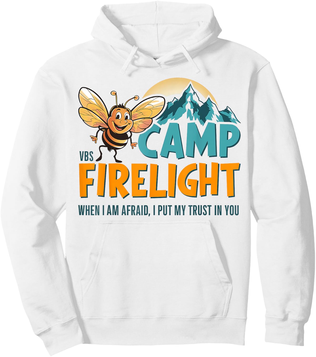 Camp Firelight VBS Camp Vacation Bible School Firework 2024 Hoodie - Hoodie | White