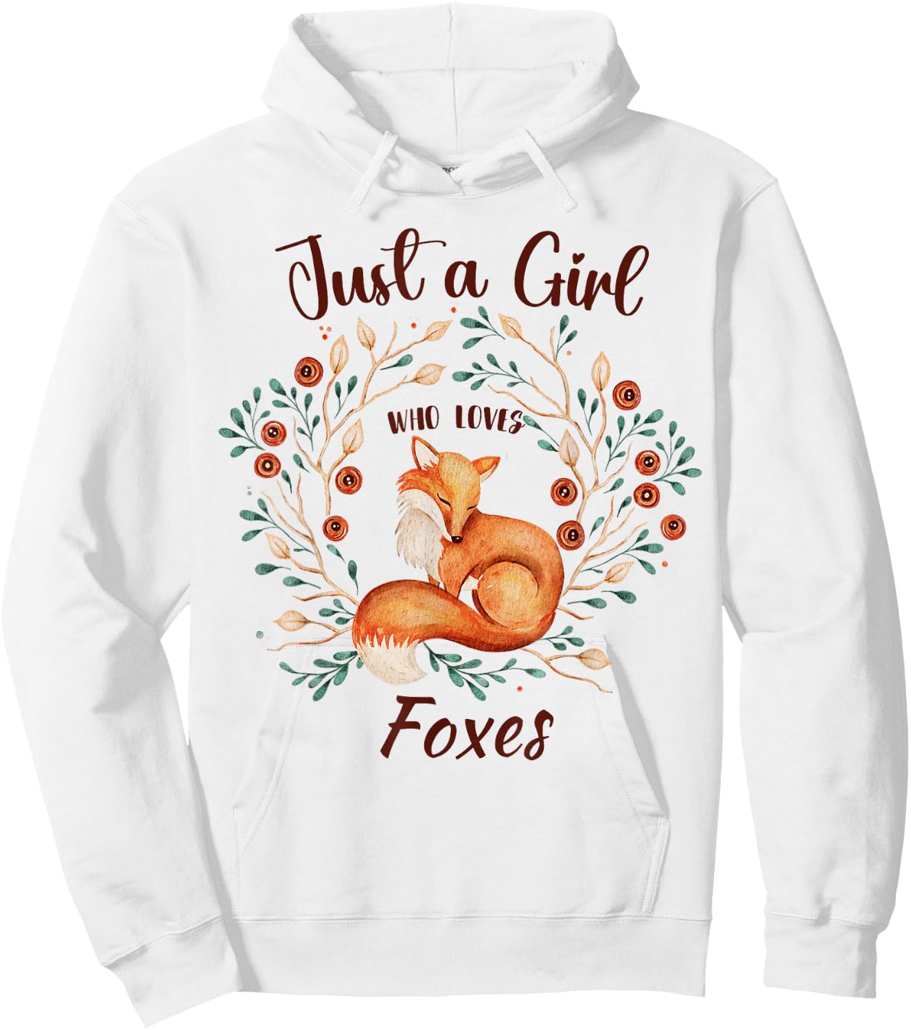 Just a Girl Who Loves Foxes for Girls Wild Animals Women Hoodie - Hoodie | White