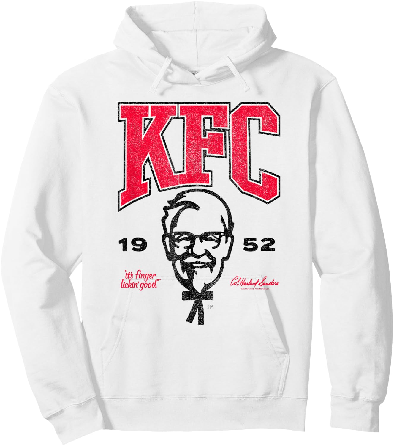 Officially Licensed KFC Colonel Sanders Chicken the Hard Way Hoodie - Hoodie | White