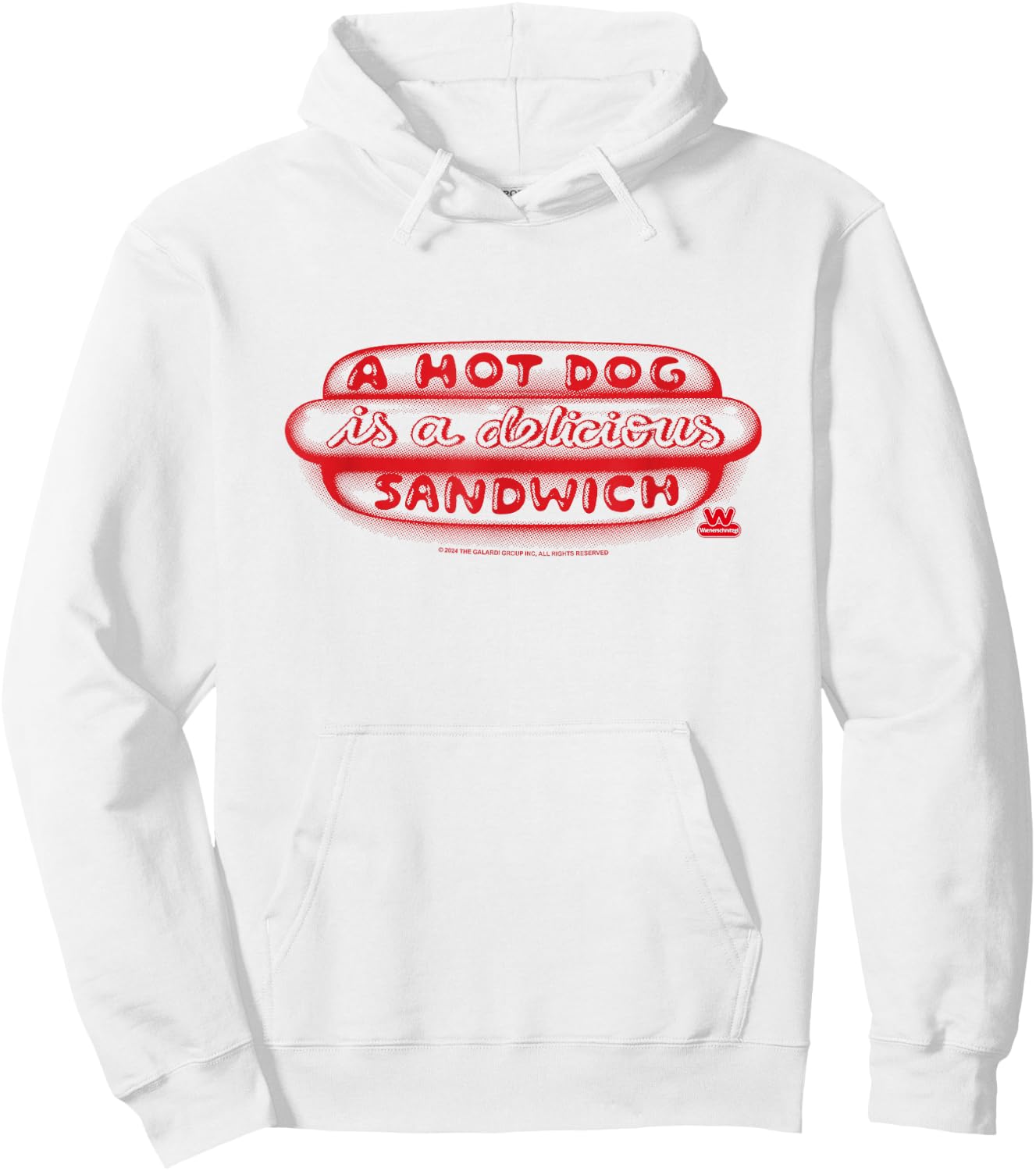 Wienerschnitzel A Hot Dog Is A Delicious Sandwich Hoodie - Hoodie | White