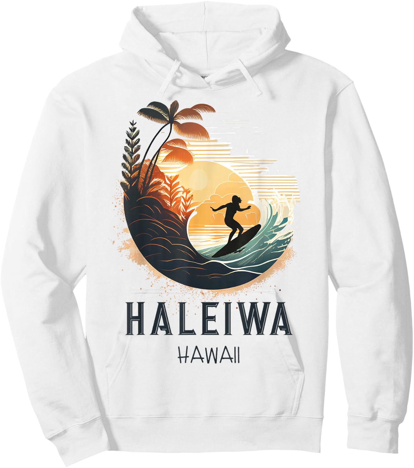 Haleiwa Hawaii Hoodie - Hoodie | White